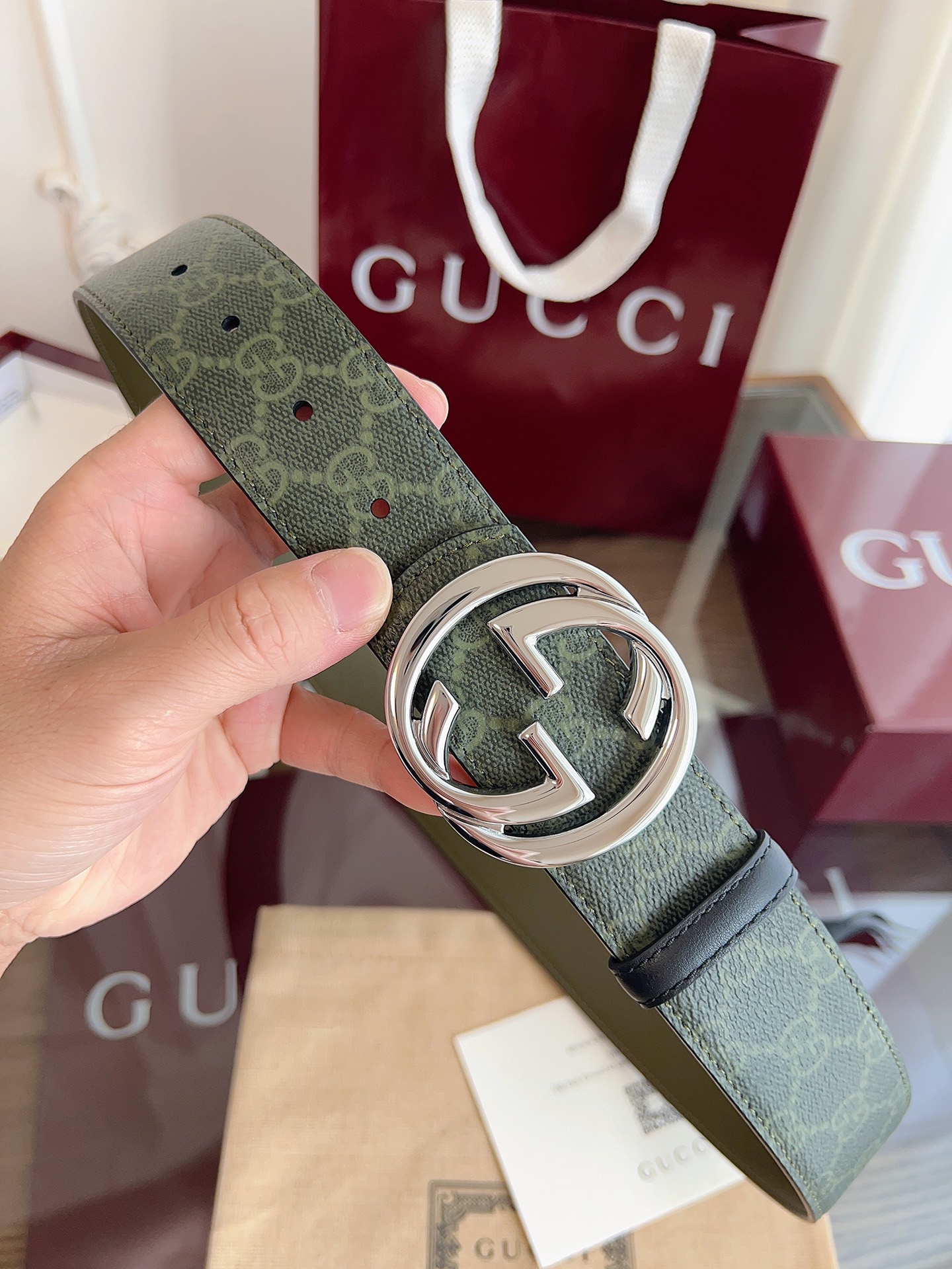 Gucci Male Basic Belt Green M