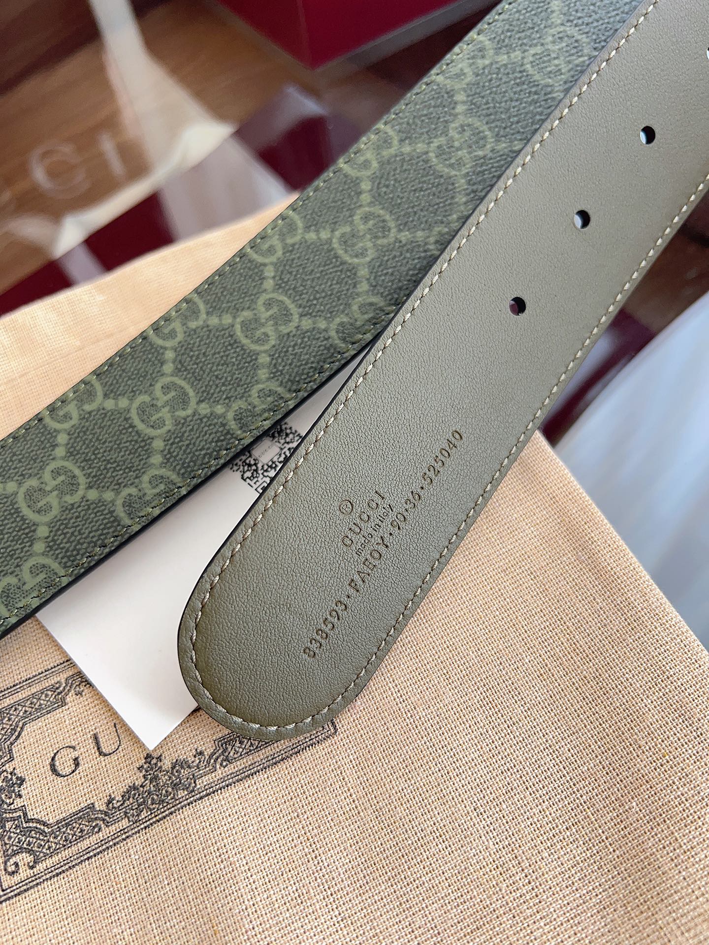 Gucci Male Basic Belt Green M