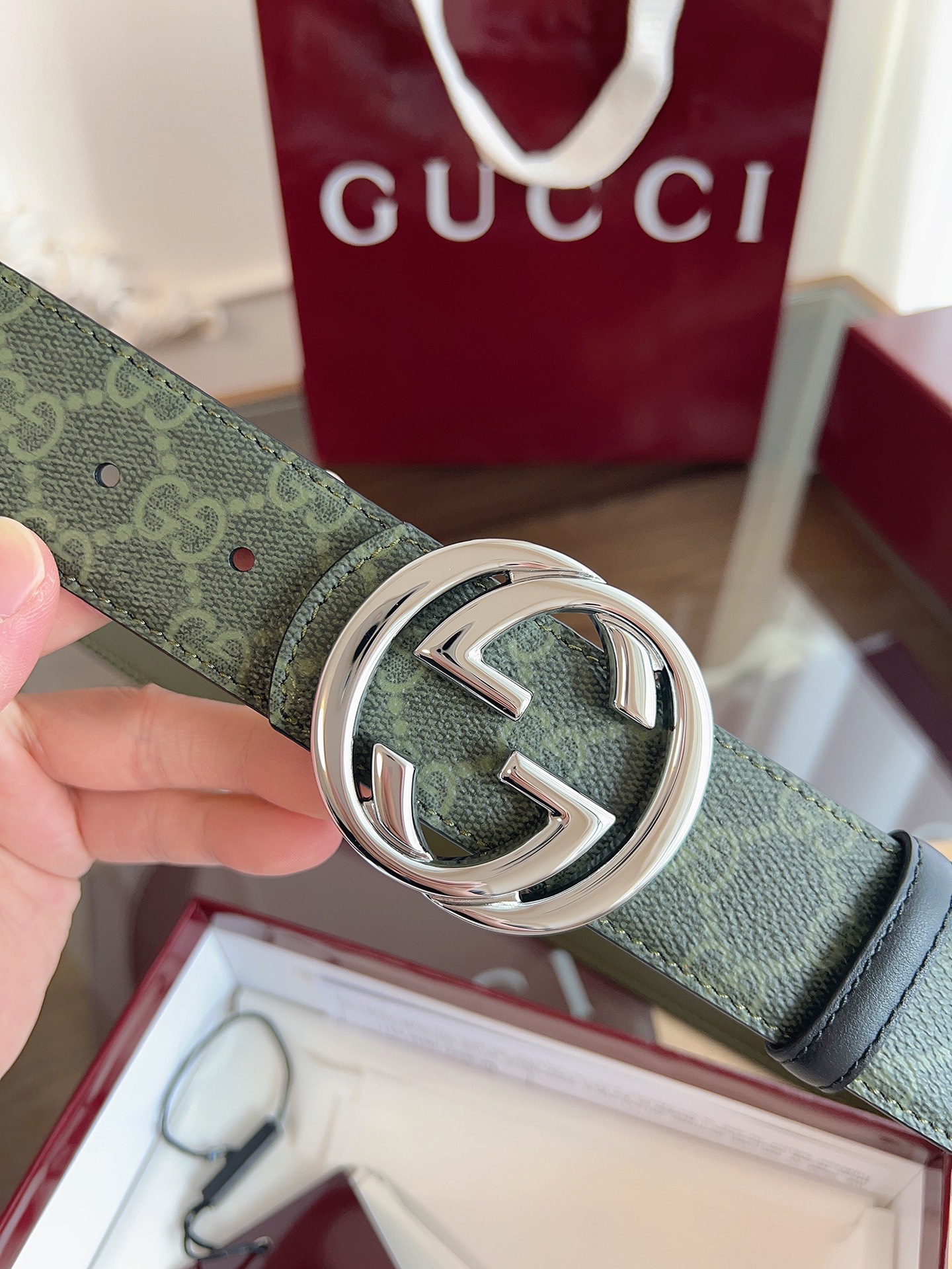 Gucci Male Basic Belt Green M