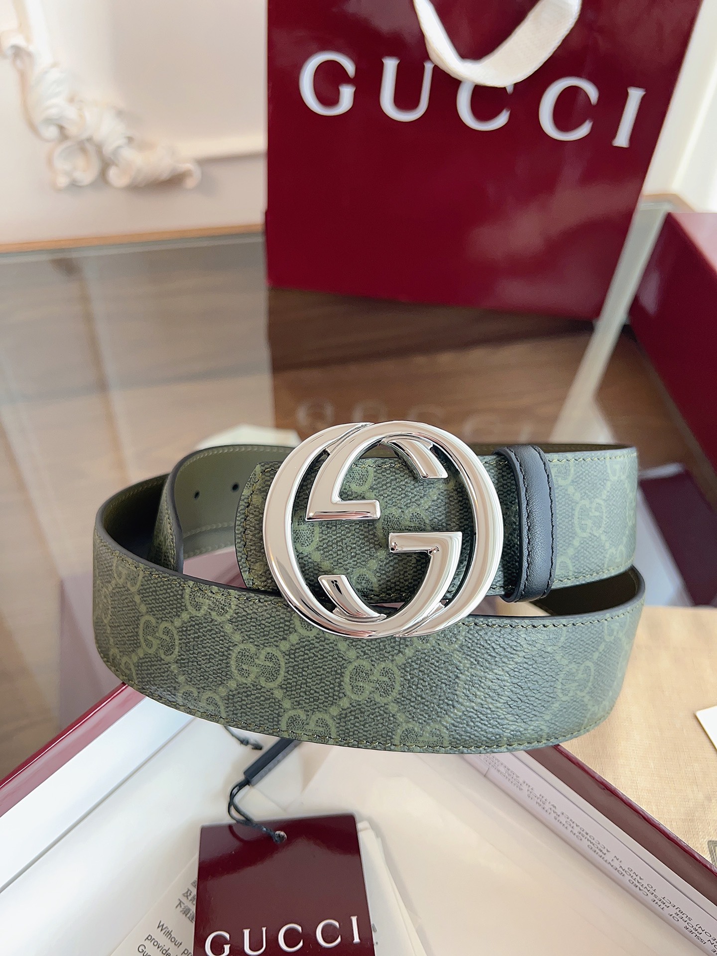 Gucci Male Basic Belt Green M