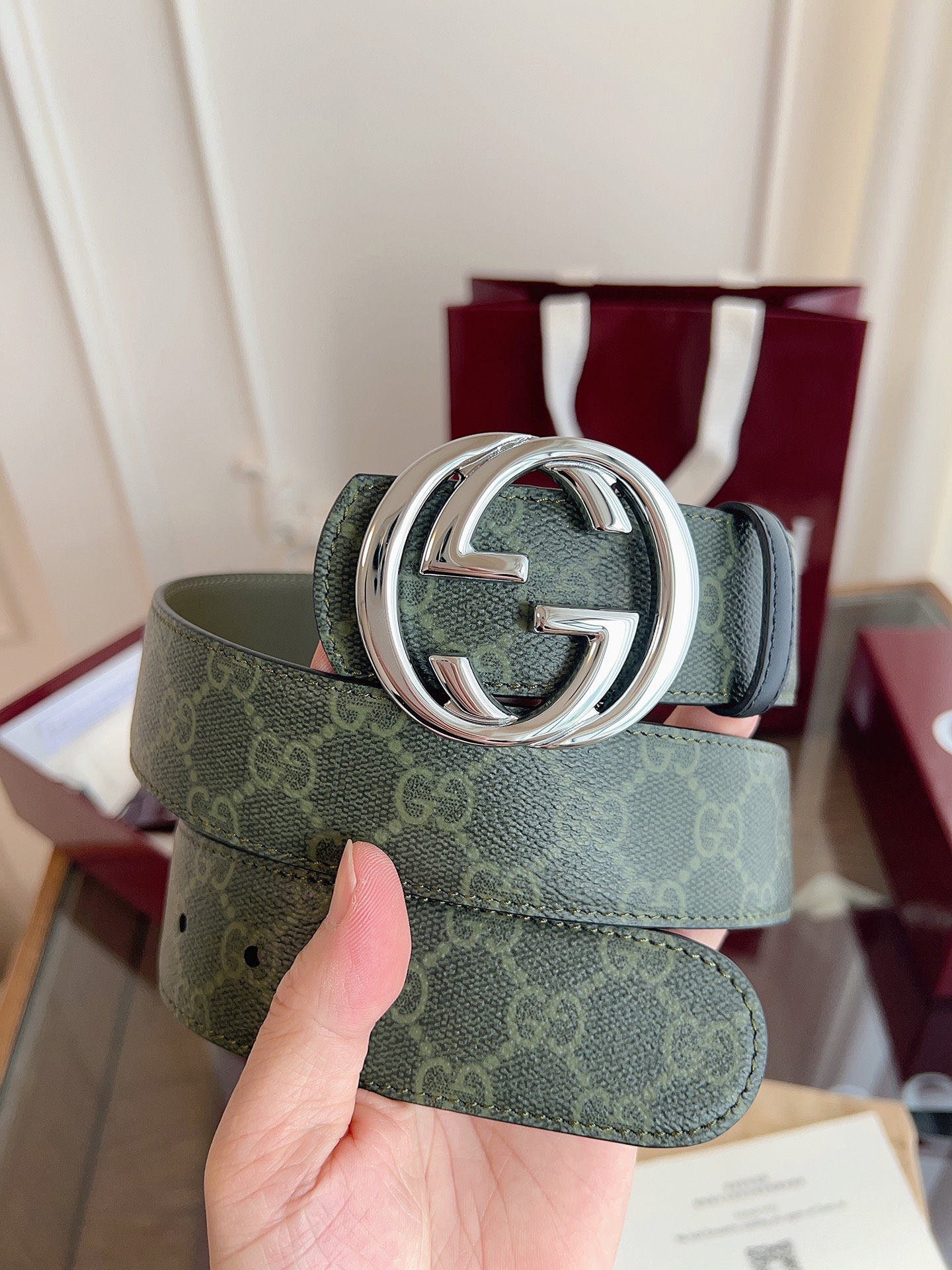 Gucci Male Basic Belt Green M