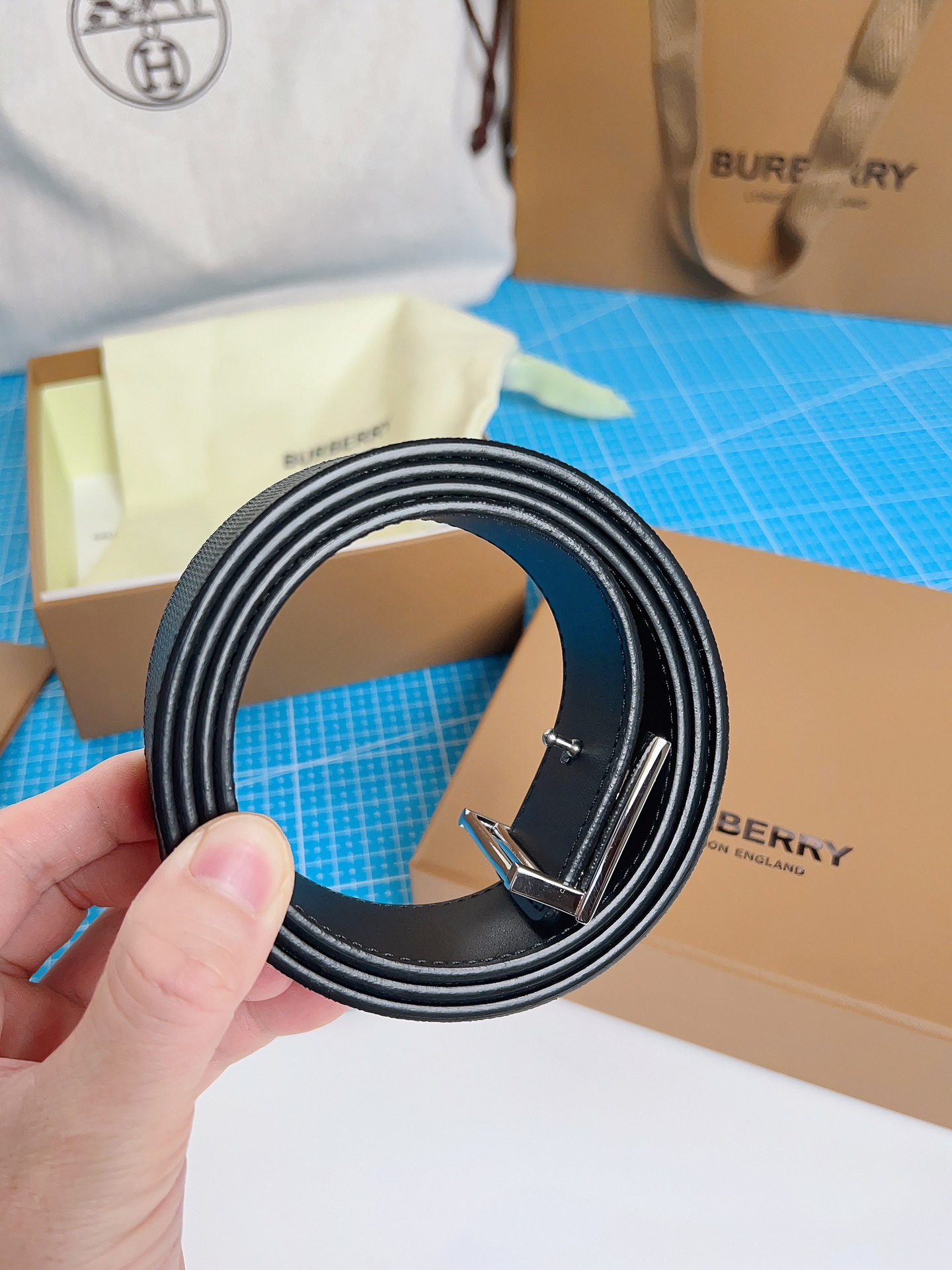 Burberry Male Basic Belt Cow Leather Black