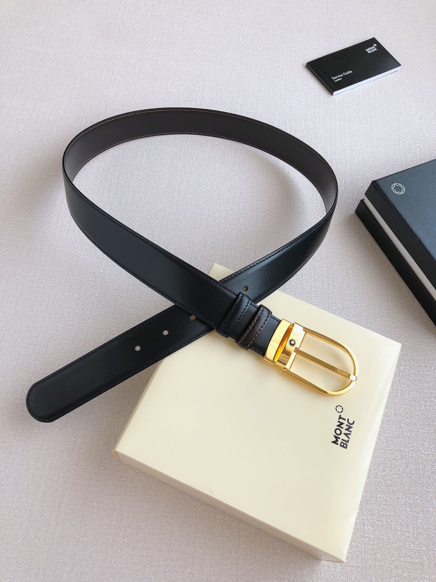 Montblanc Male Pin Buckle Belt Cow Leather M