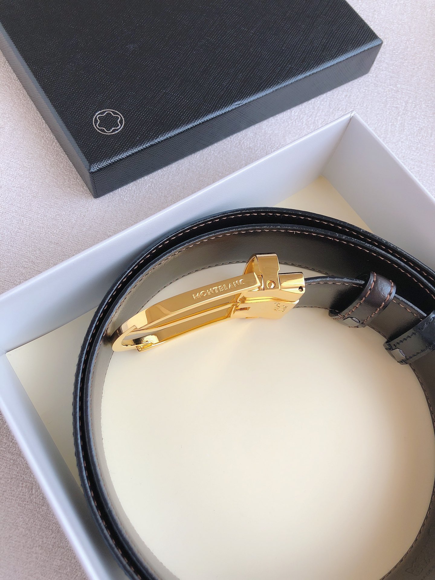 Montblanc Male Pin Buckle Belt Cow Leather M