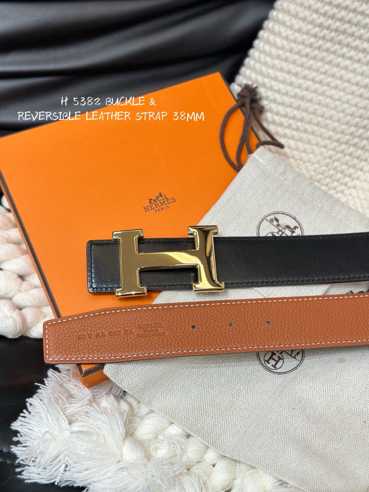 Hermès Basic Belt Cow Leather 38mm-s-m-l
