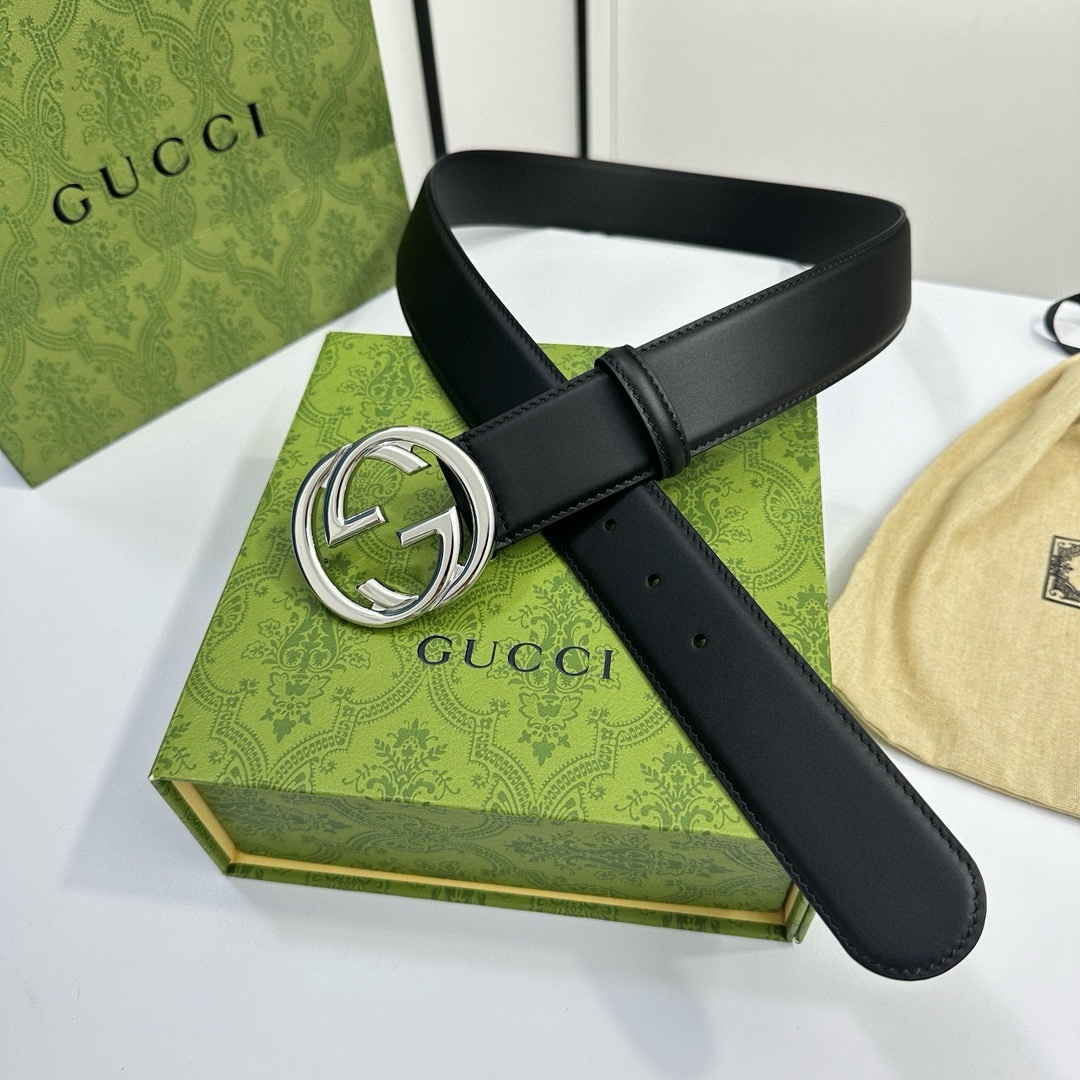 Gucci Male Leather Belt Top Grain Leather 38mm