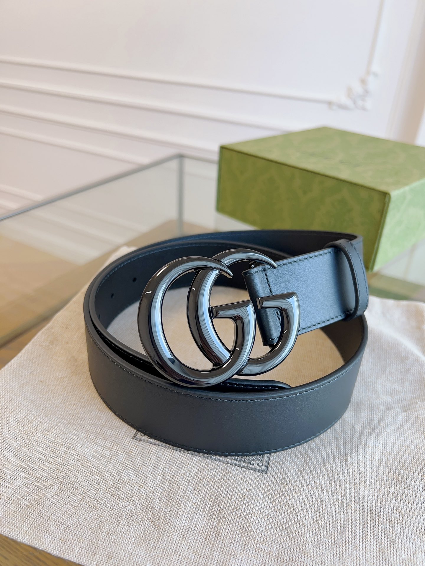 Gucci Basic Belt Cow Leather Black