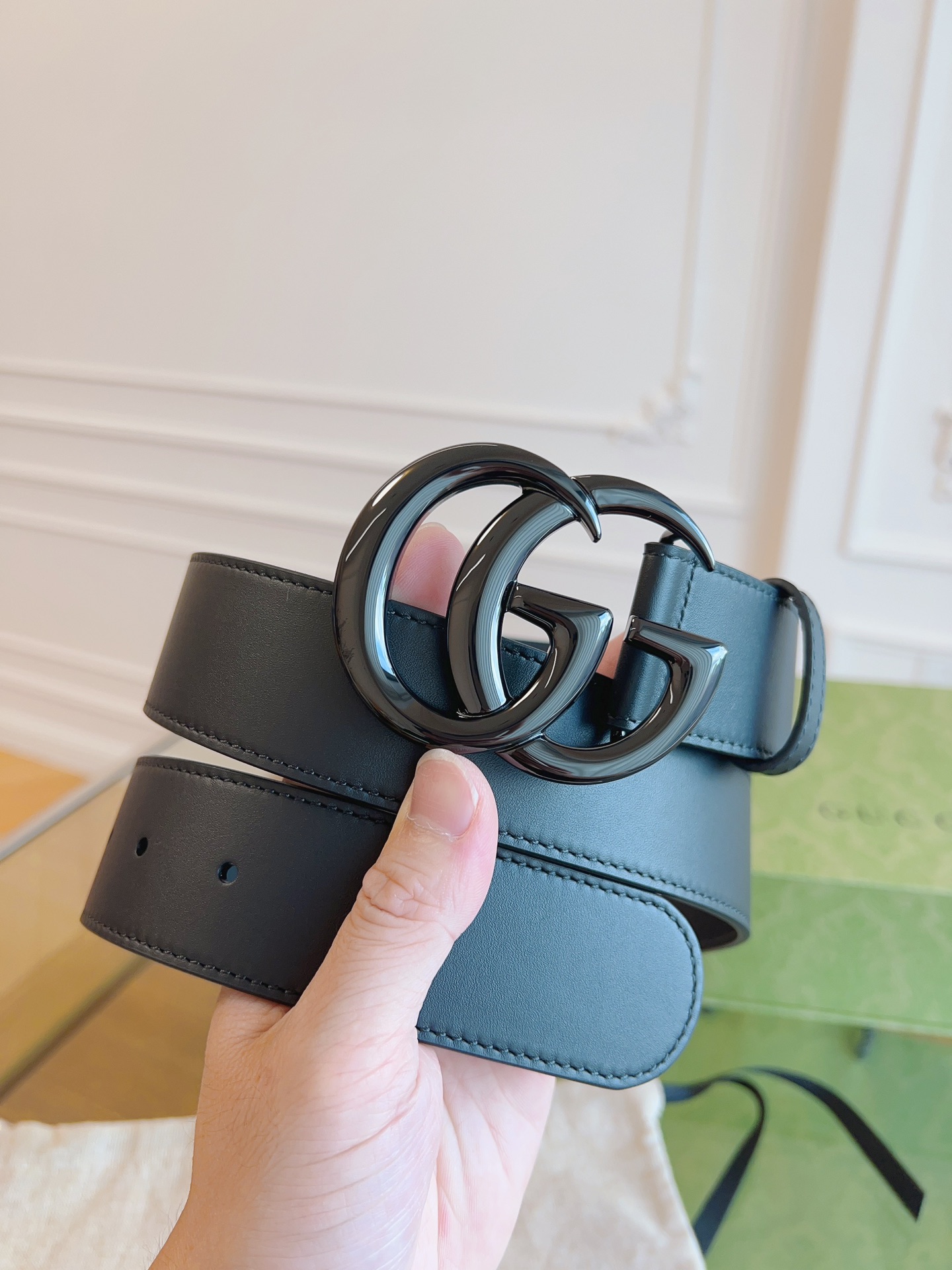 Gucci Basic Belt Cow Leather Black
