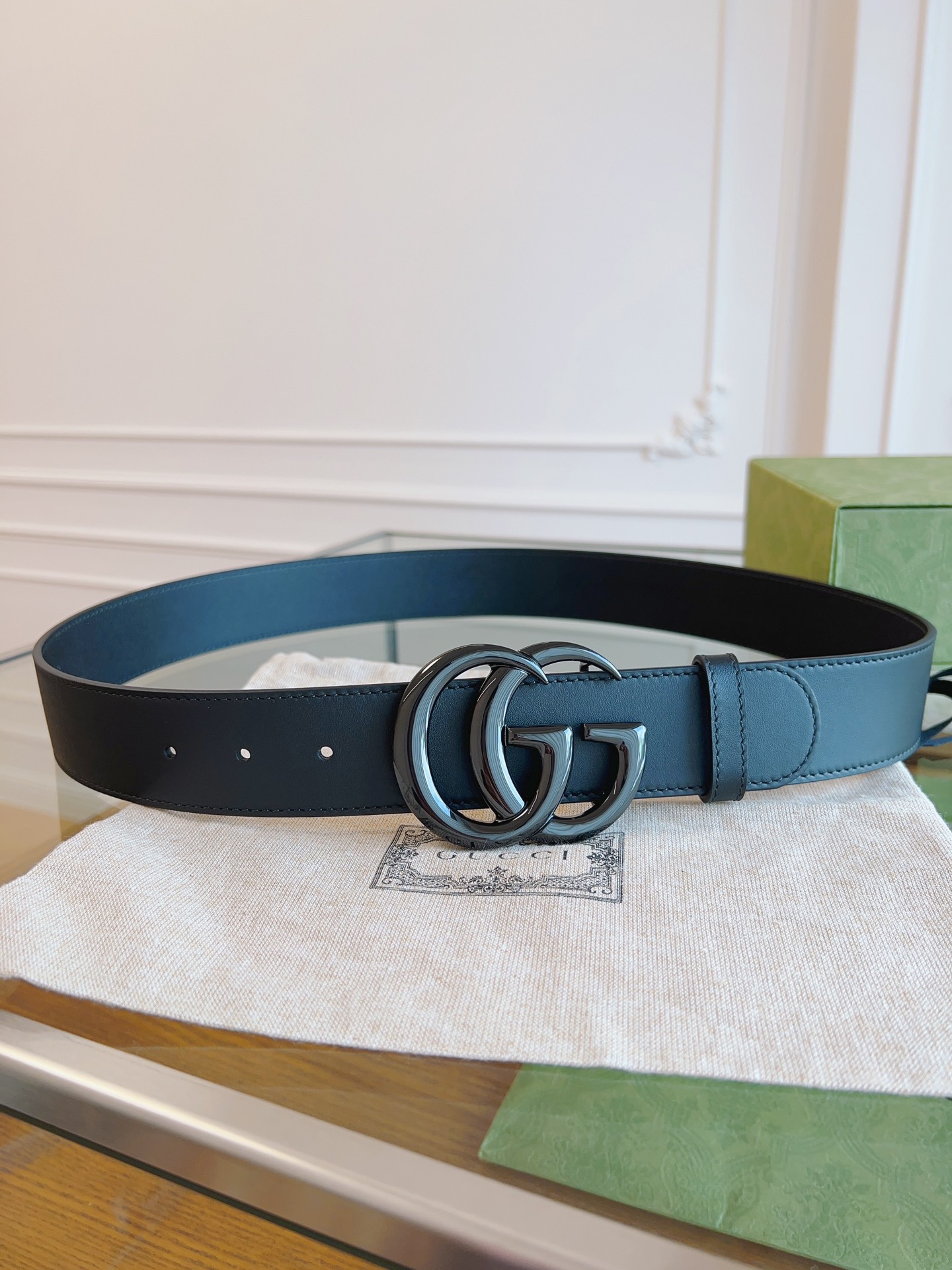 Gucci Basic Belt Cow Leather Black