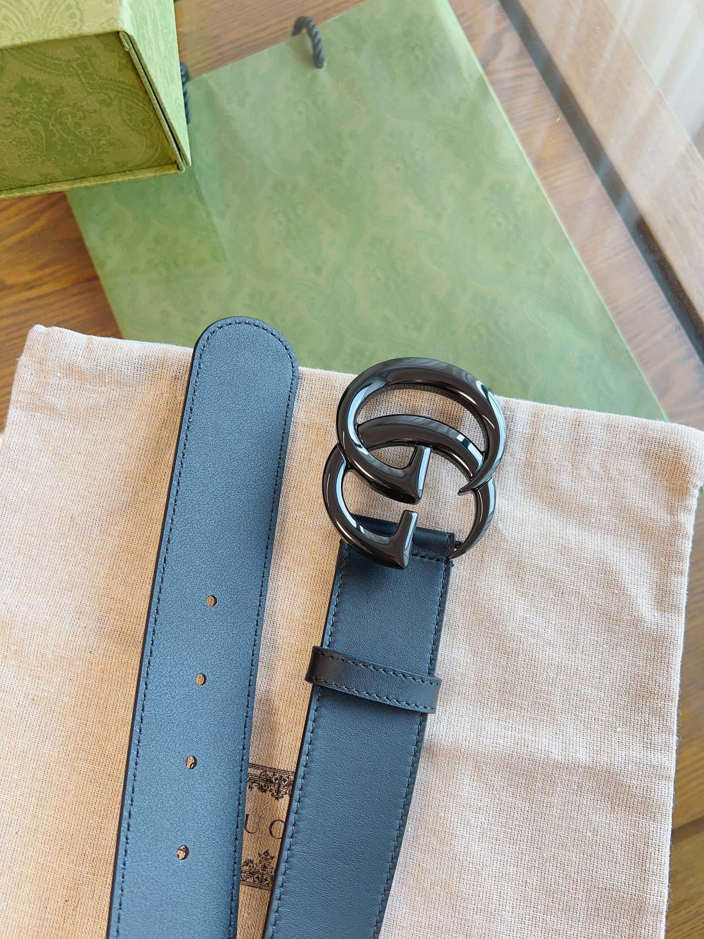 Gucci Basic Belt Cow Leather Black