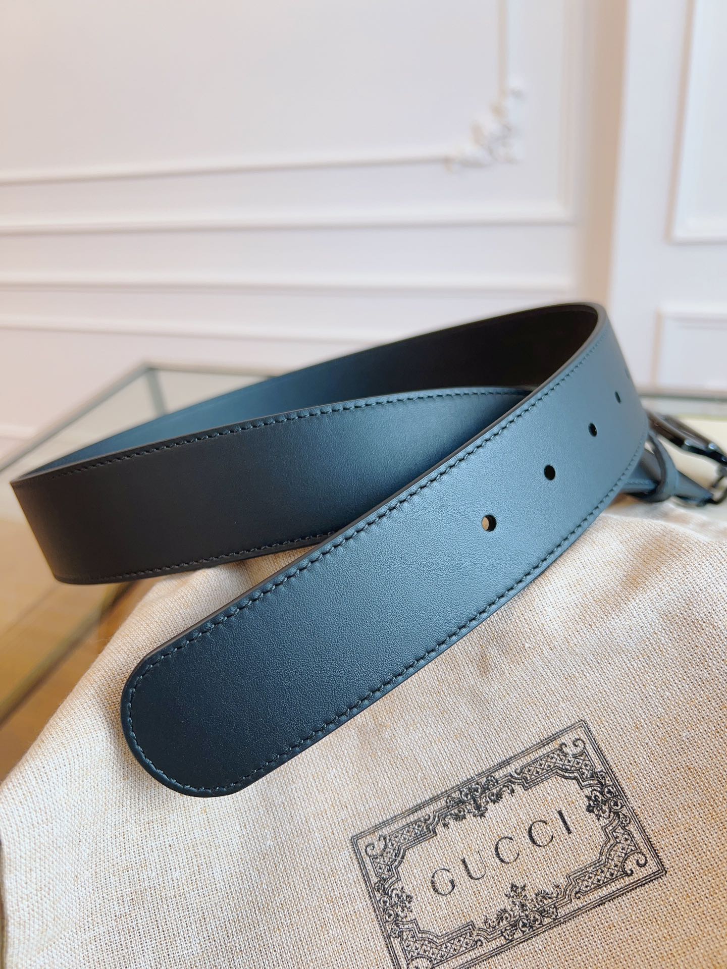 Gucci Basic Belt Cow Leather Black