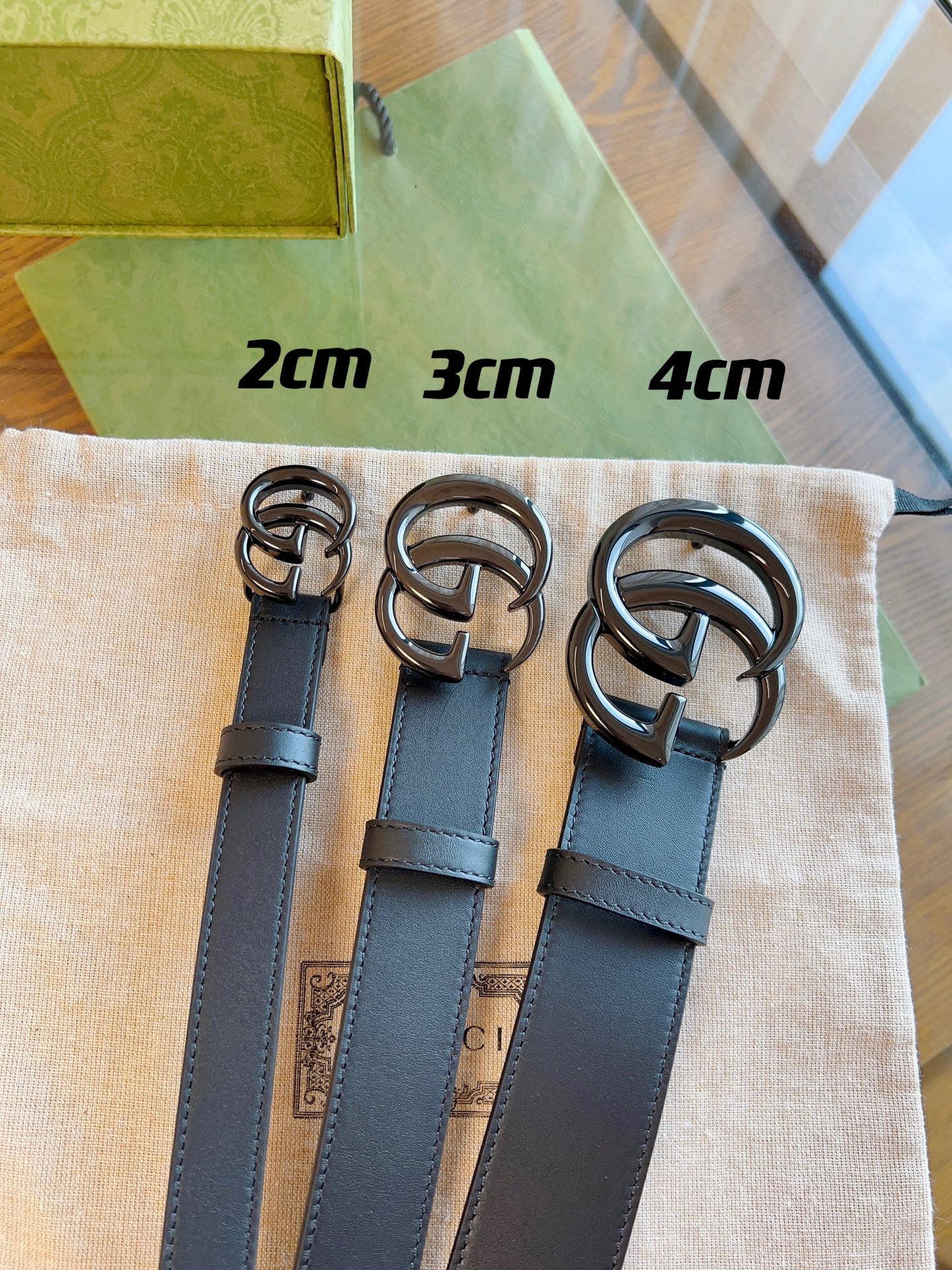 Gucci Basic Belt Cow Leather Black