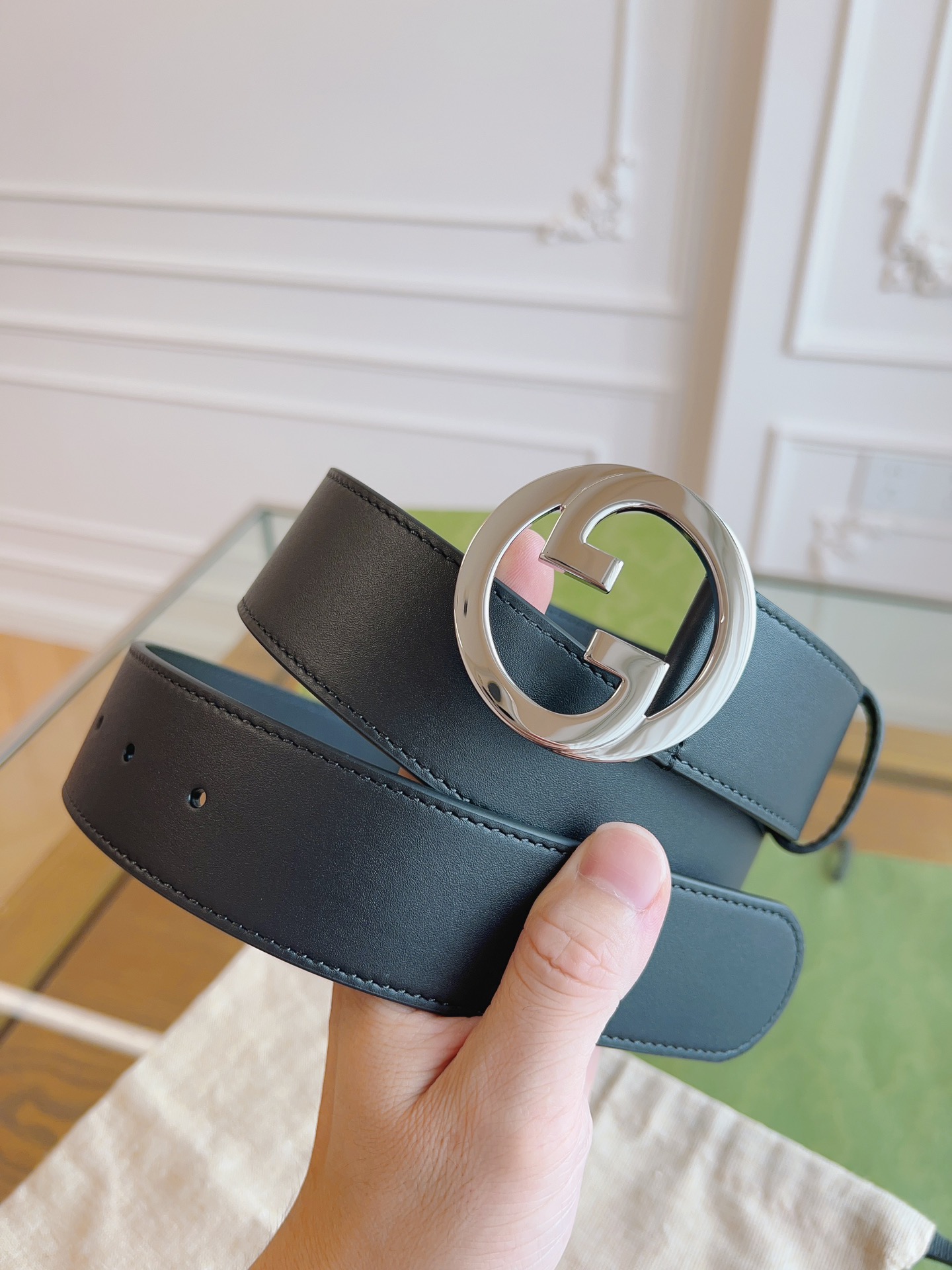 Gucci Basic Belt Cow Leather Black