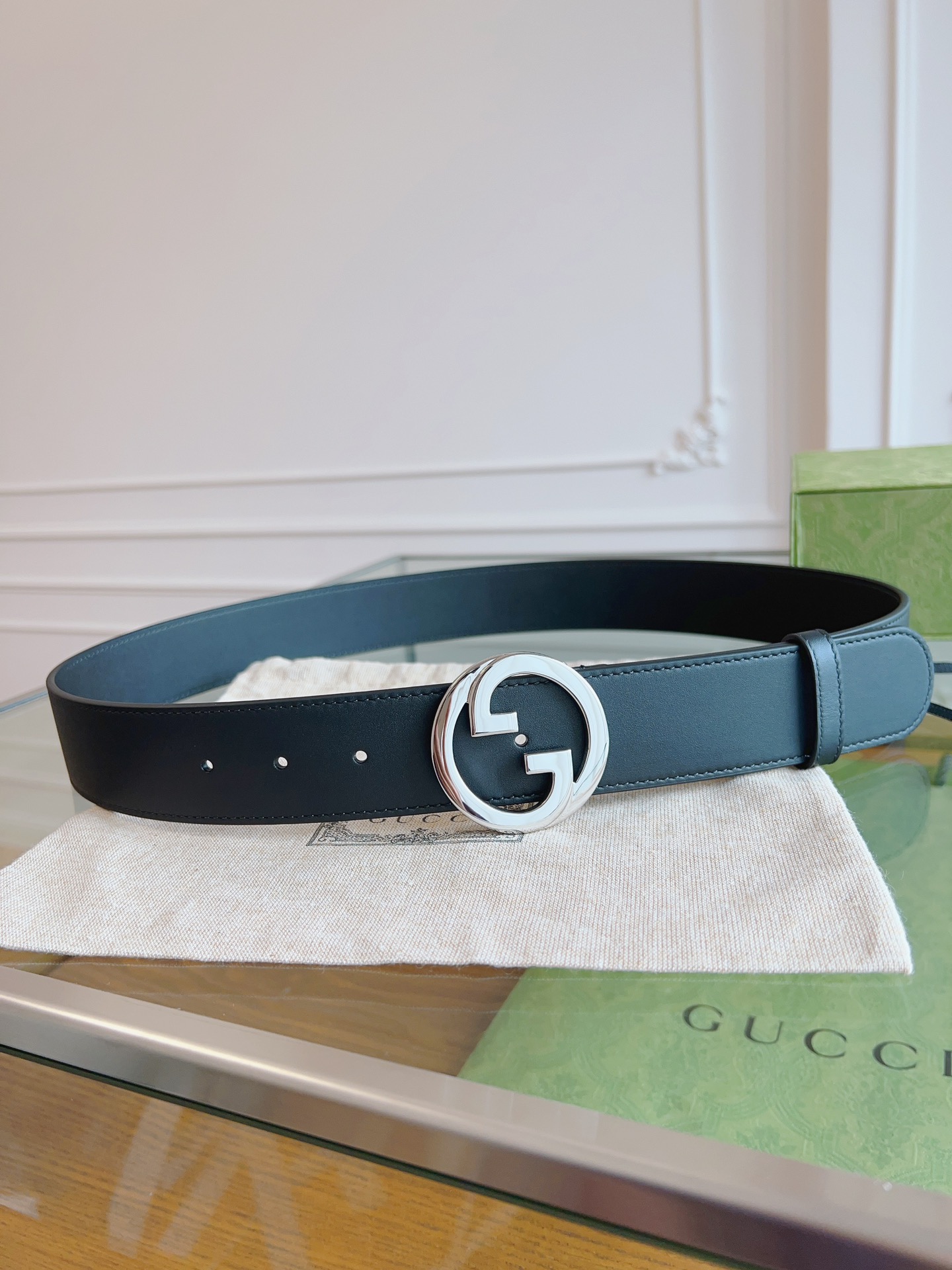 Gucci Basic Belt Cow Leather Black