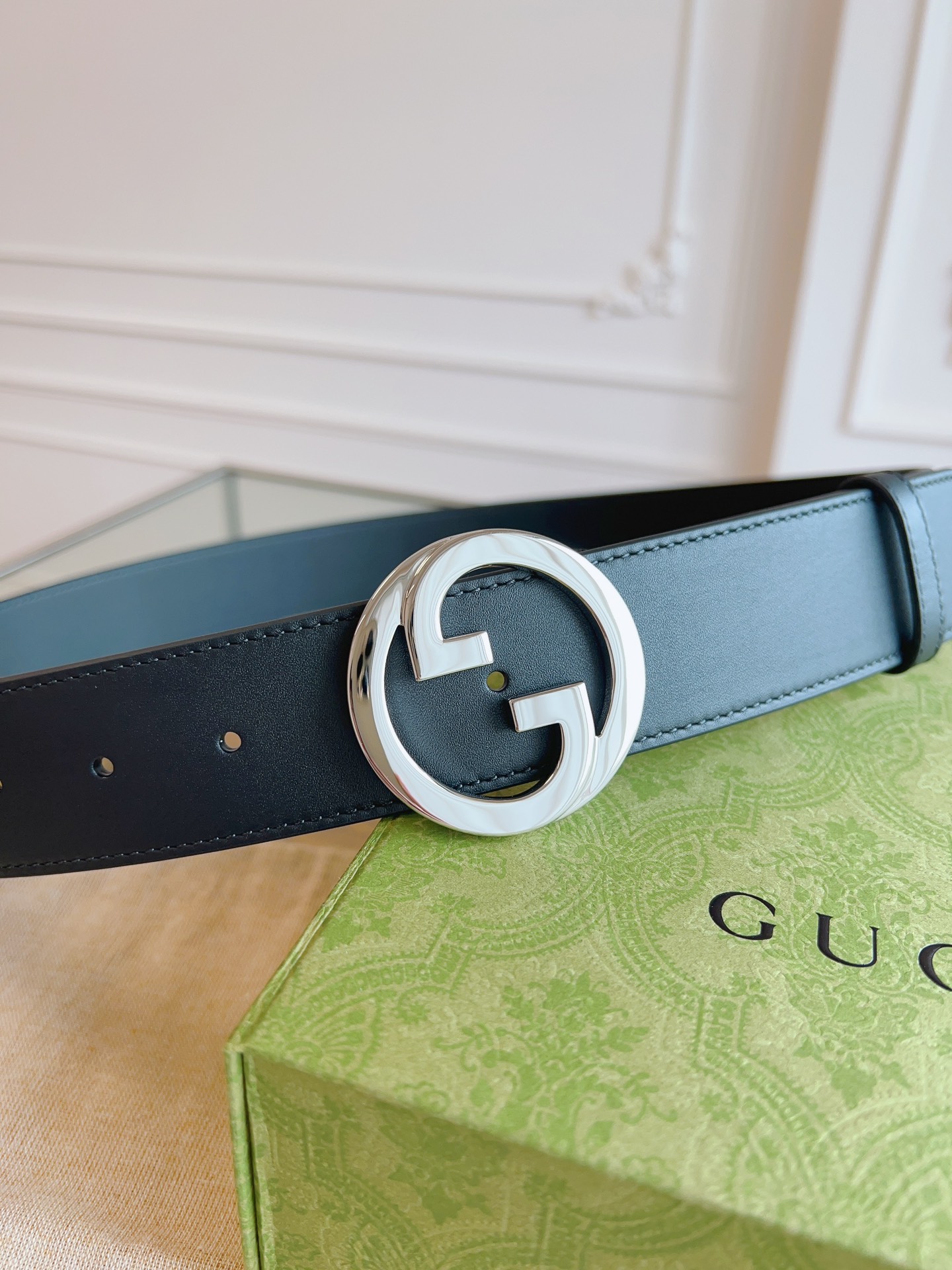 Gucci Basic Belt Cow Leather Black