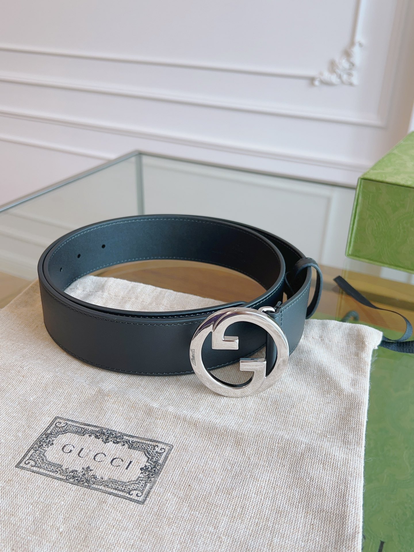 Gucci Basic Belt Cow Leather Black