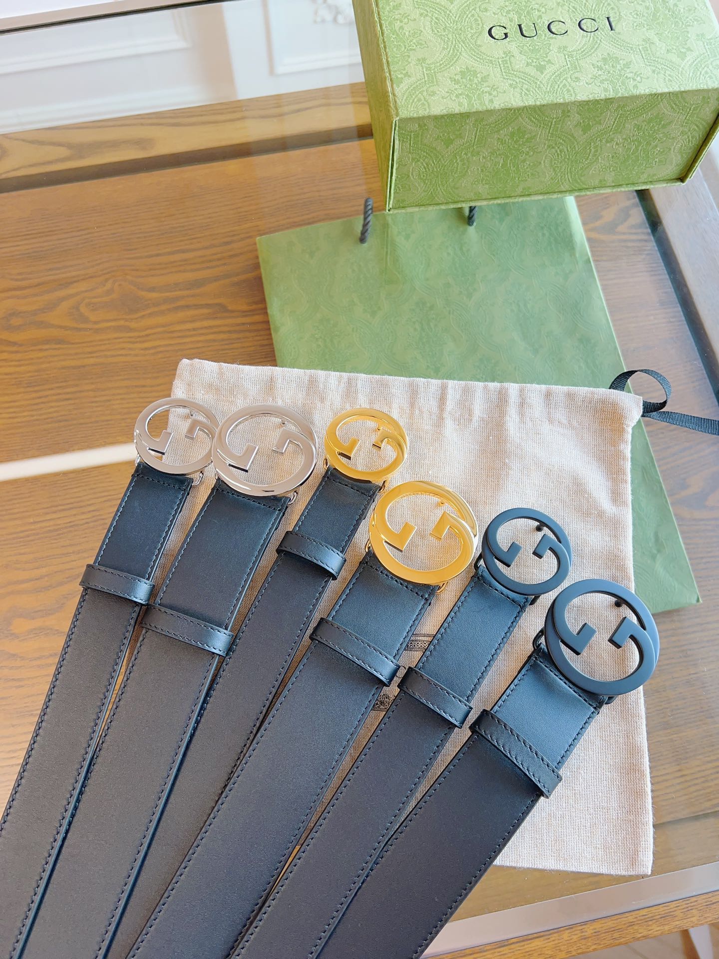 Gucci Basic Belt Cow Leather Black