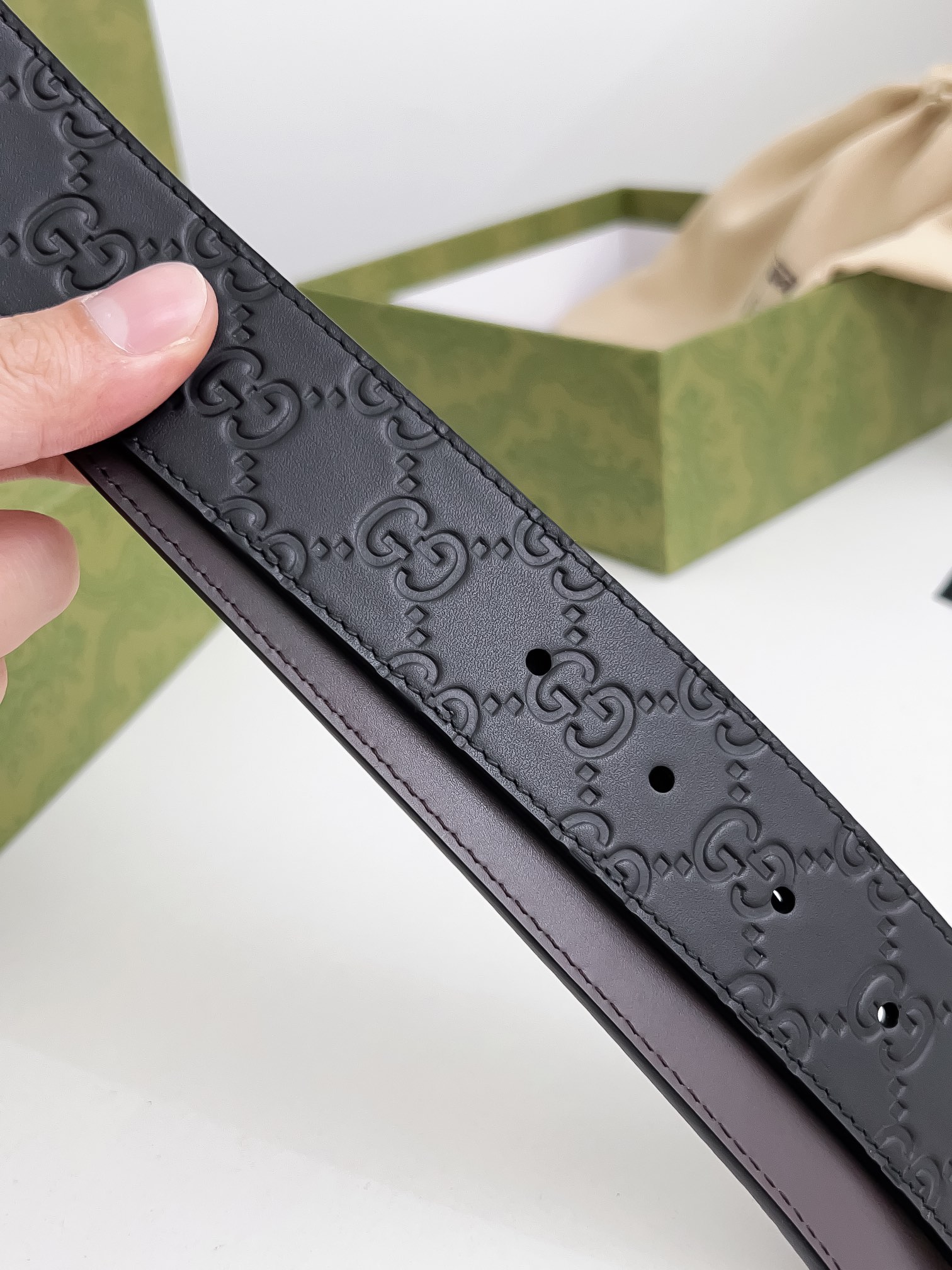 Gucci Leather Belt Cow Leather 125cm-m