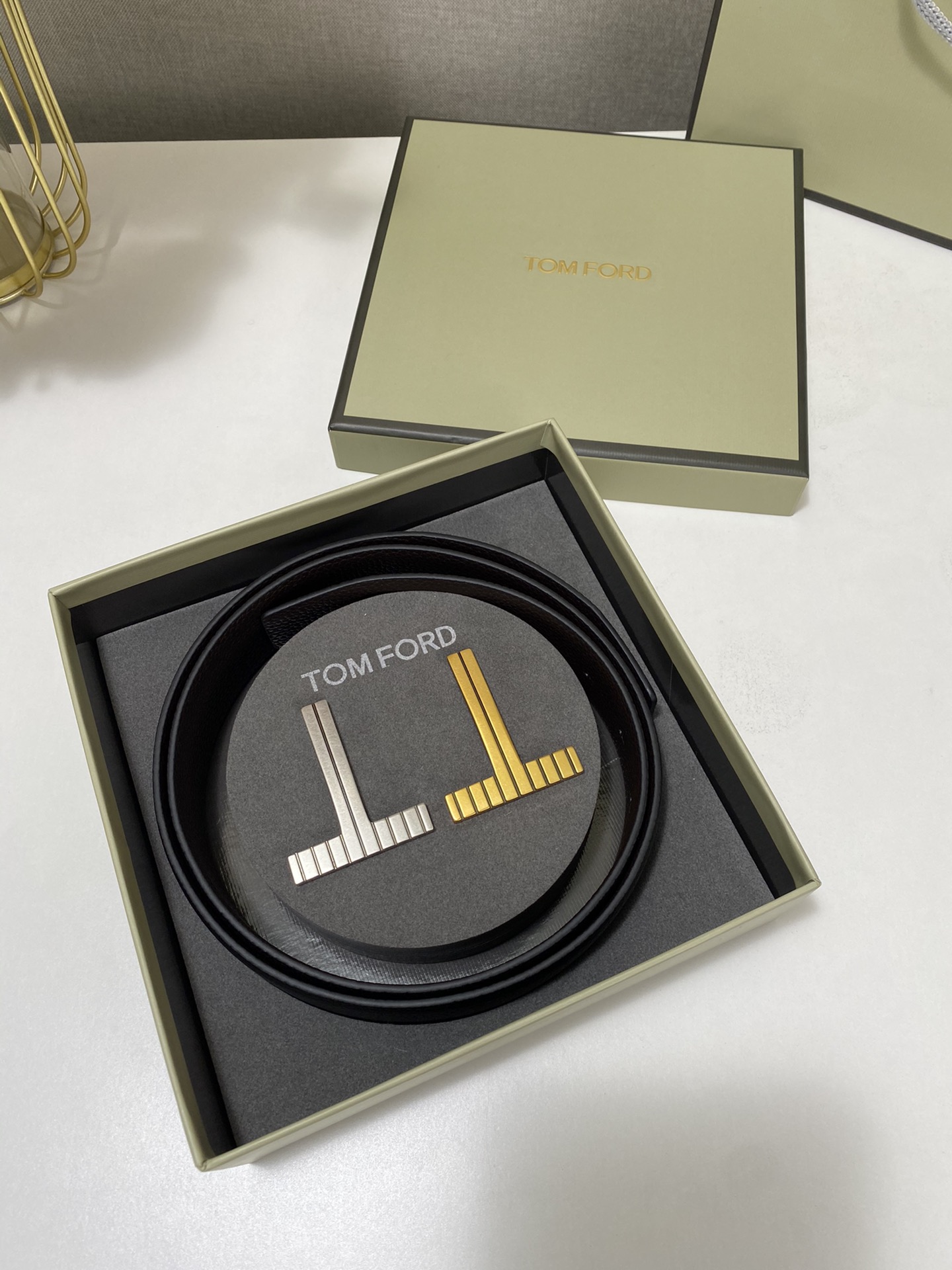 Tom Ford Leather Belt Top Grain Leather