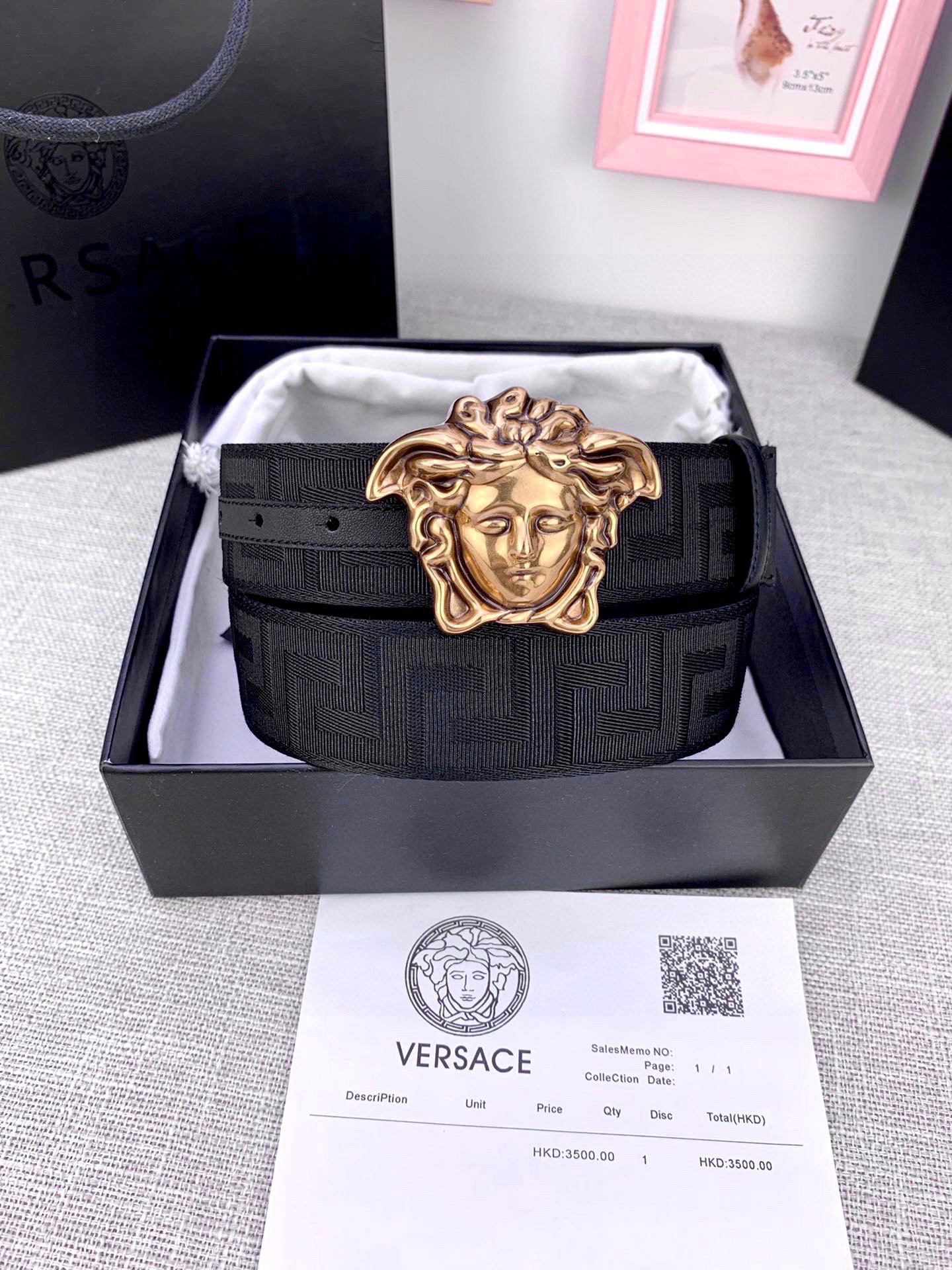 Versace Male Basic Belt Canvas S-m