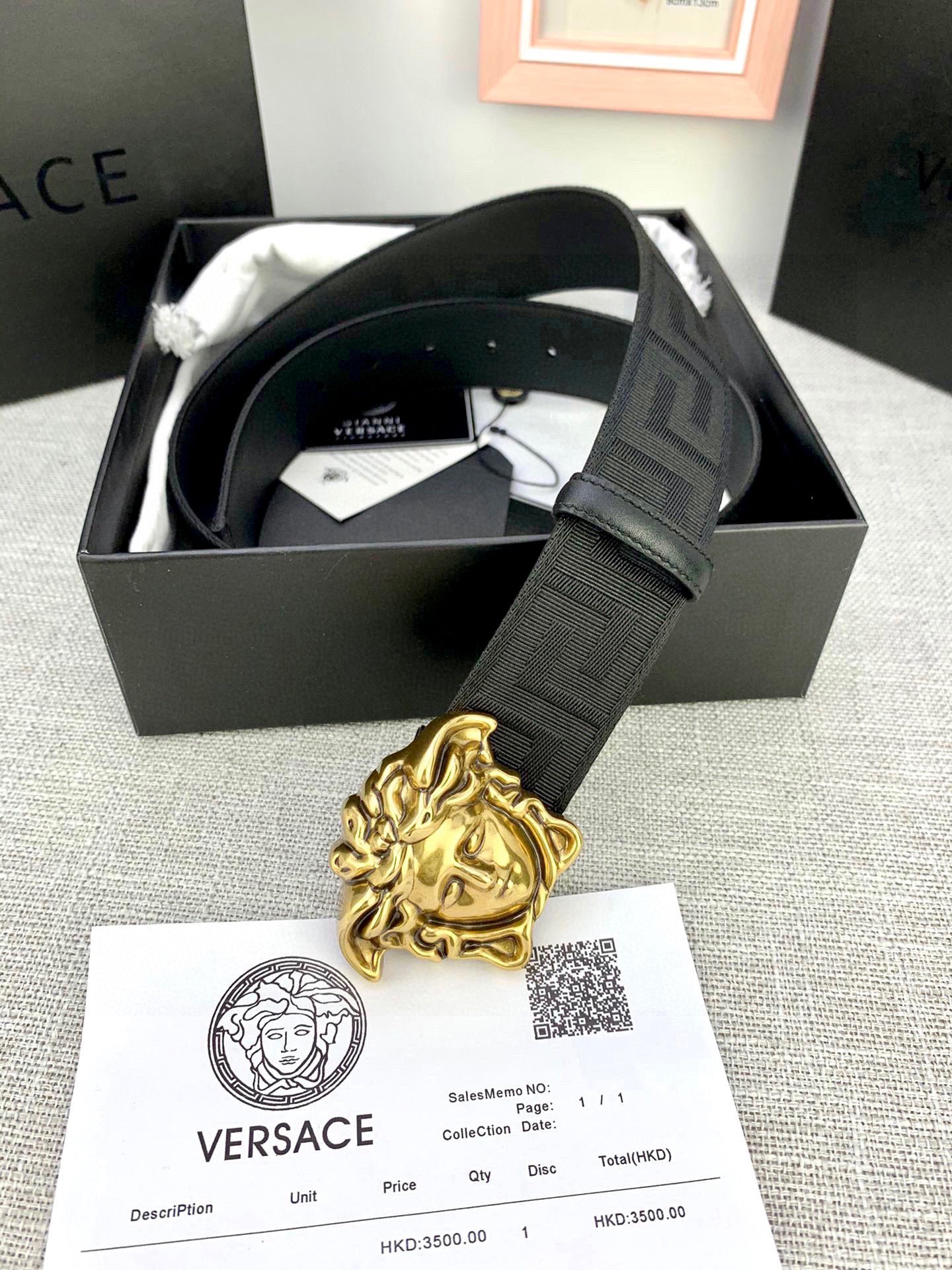 Versace Male Basic Belt Canvas S-m