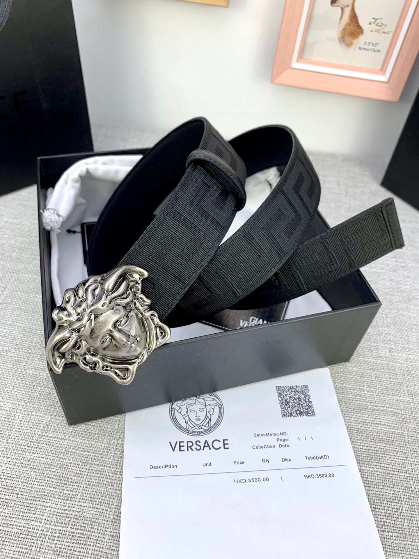 Versace Male Basic Belt Canvas S-m