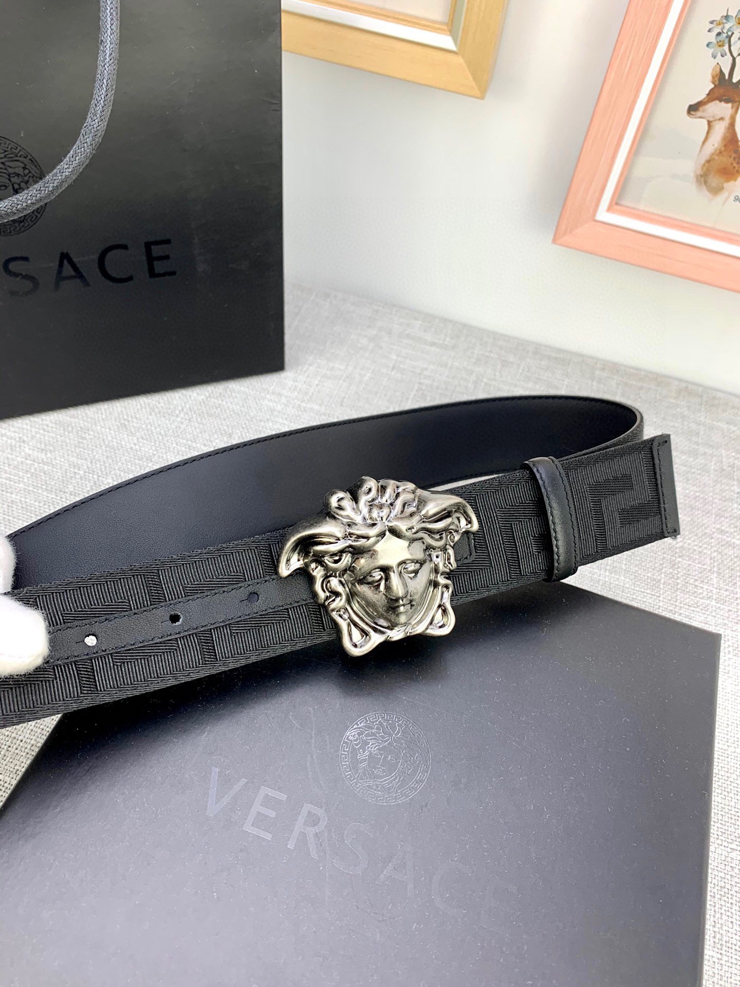 Versace Male Basic Belt Canvas S-m