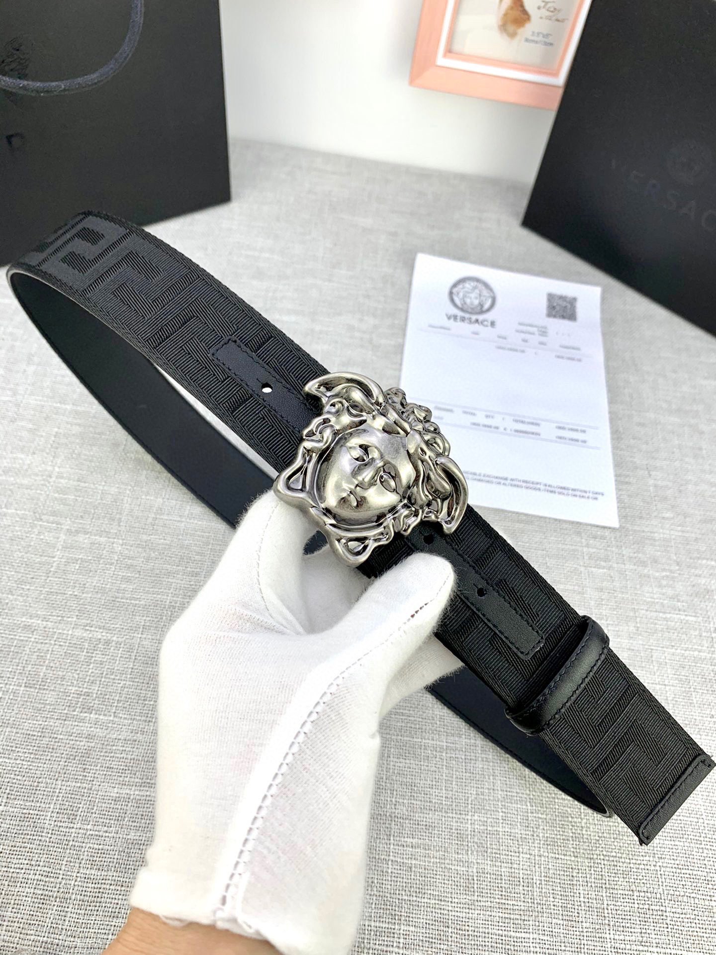 Versace Male Basic Belt Canvas S-m