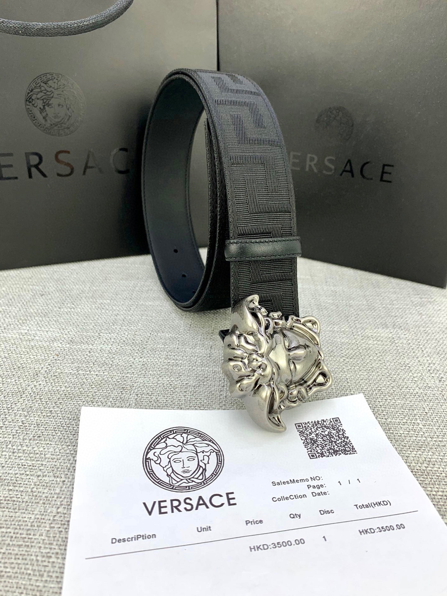 Versace Male Basic Belt Canvas S-m