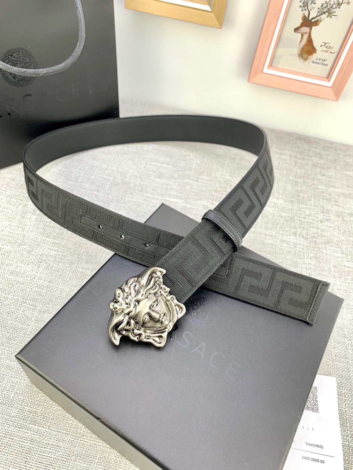 Versace Male Basic Belt Canvas S-m