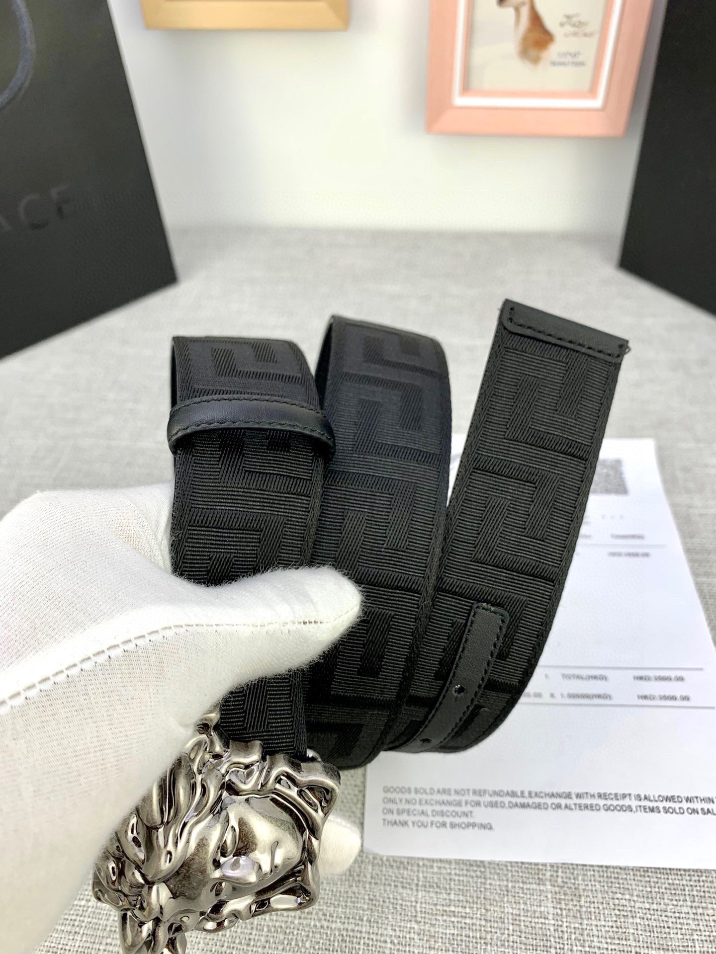 Versace Male Basic Belt Canvas S-m