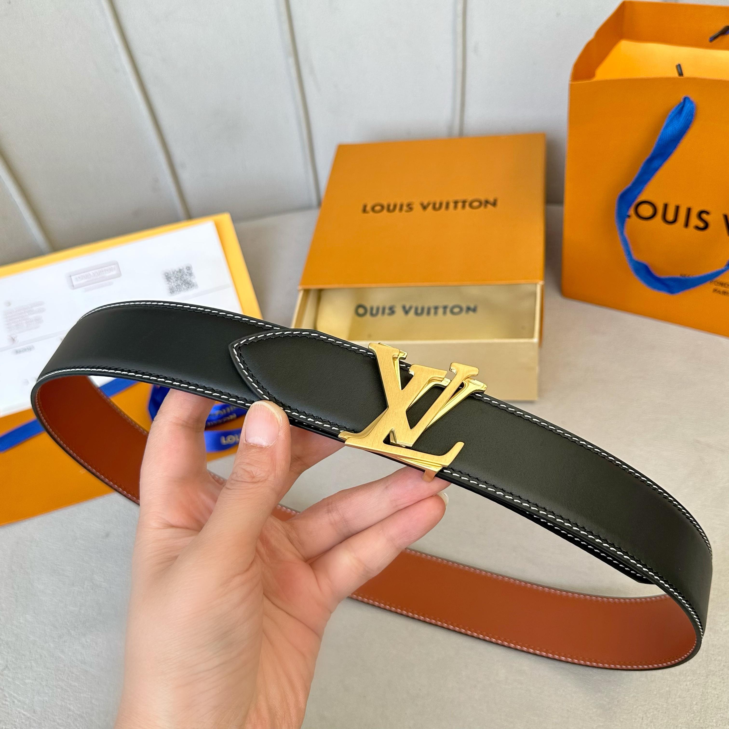 Louis Vuitton Male Basic Belt Cow Leather S-l