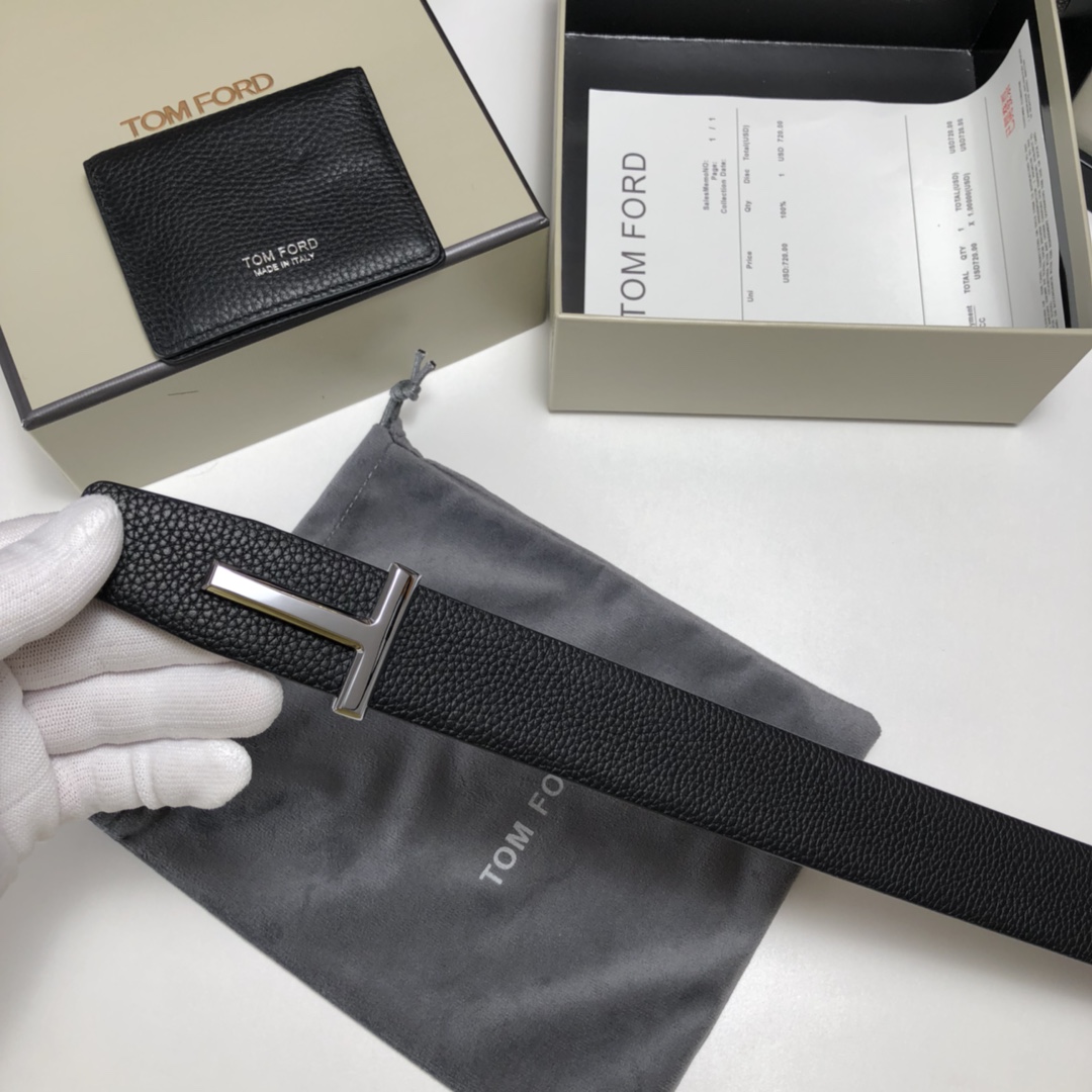 Tom Ford Leather Belt Cow Leather