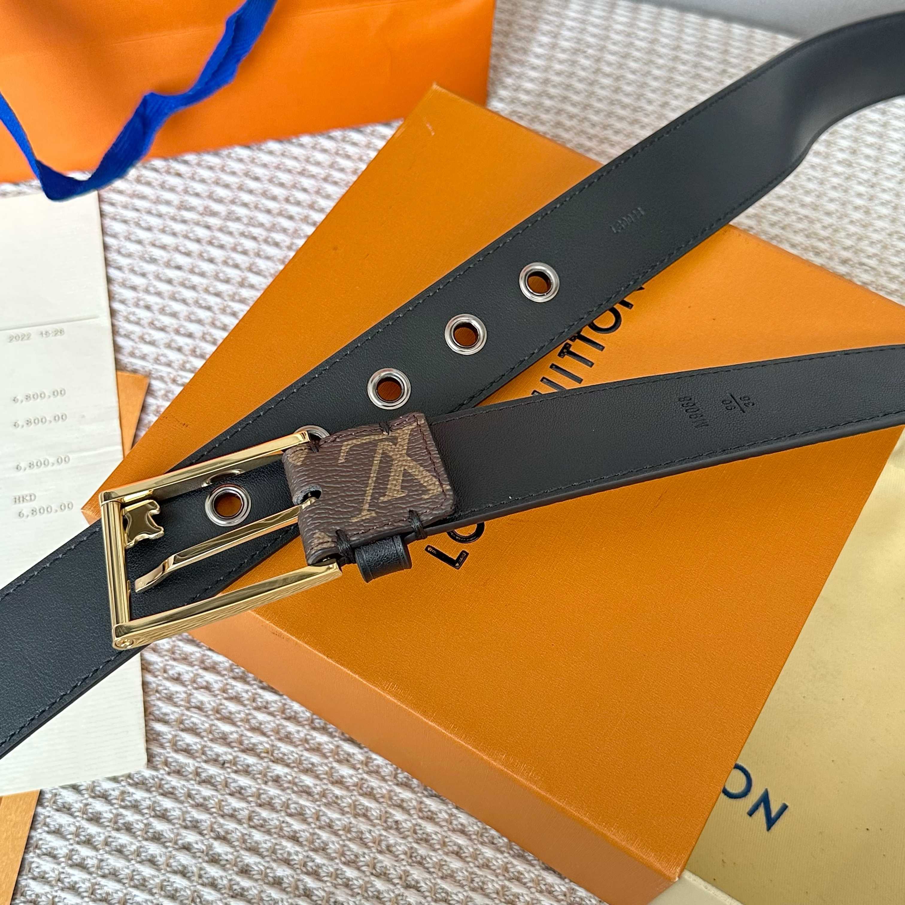 Louis Vuitton Male Leather Belt Cow Leather S-l