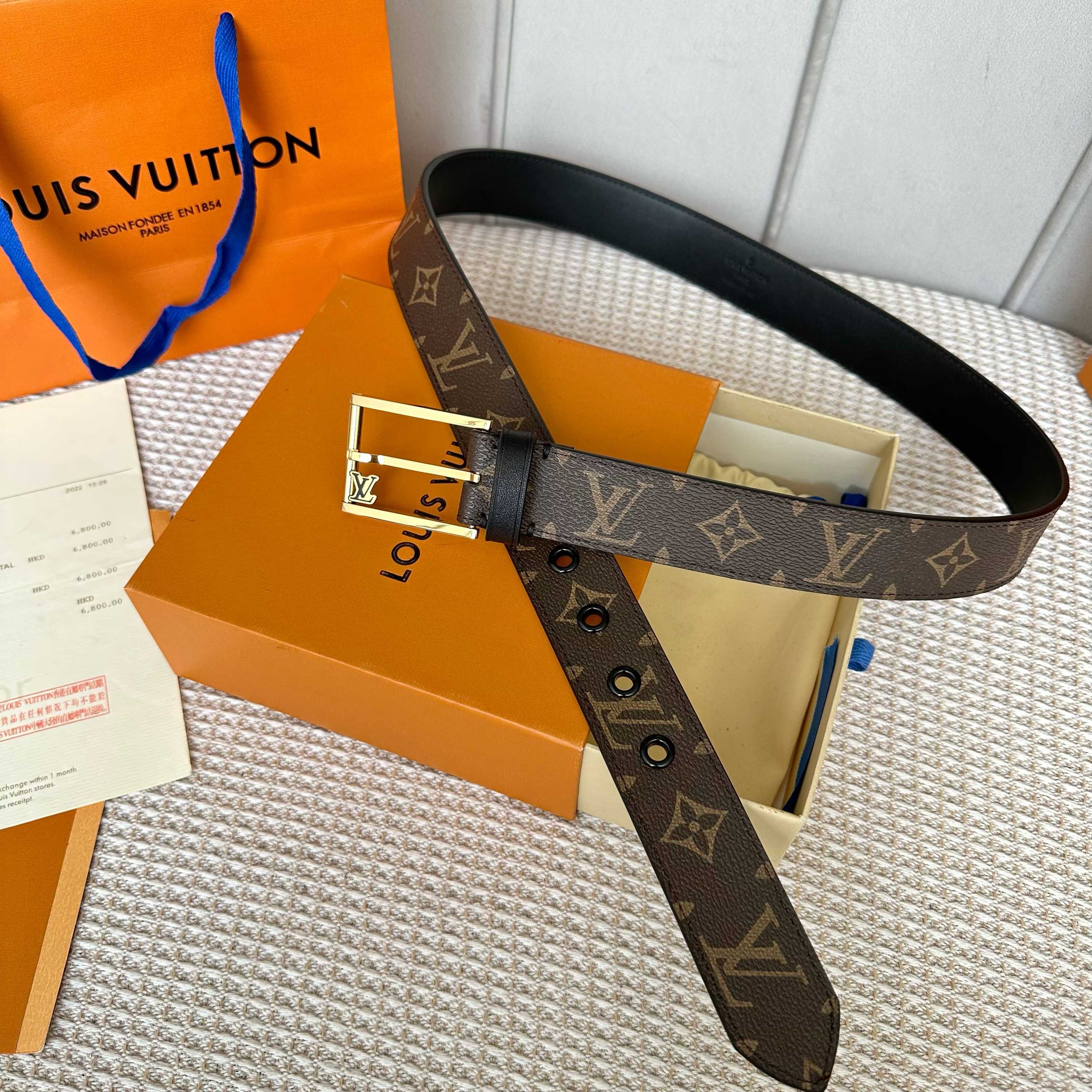 Louis Vuitton Male Leather Belt Cow Leather S-l