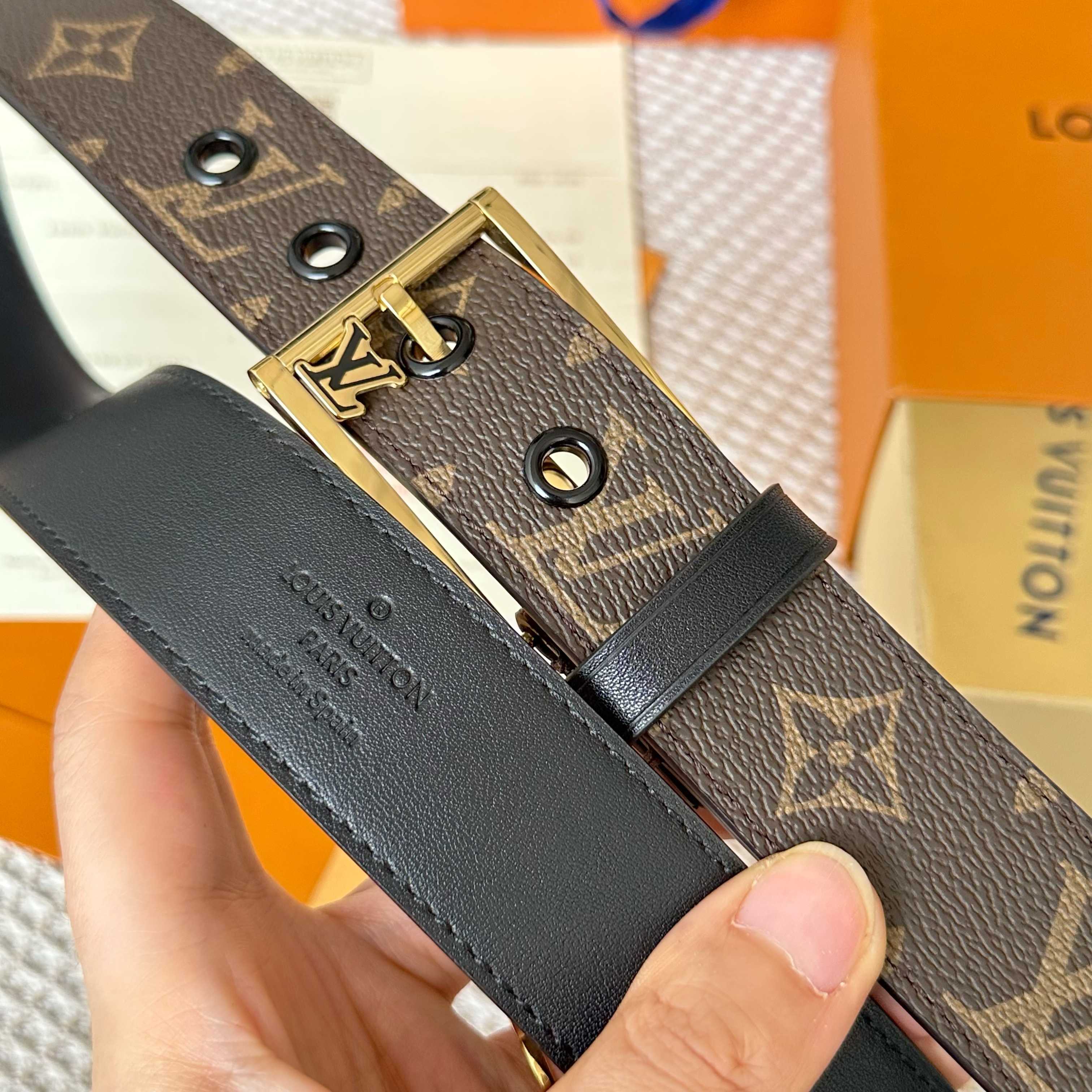 Louis Vuitton Male Leather Belt Cow Leather S-l