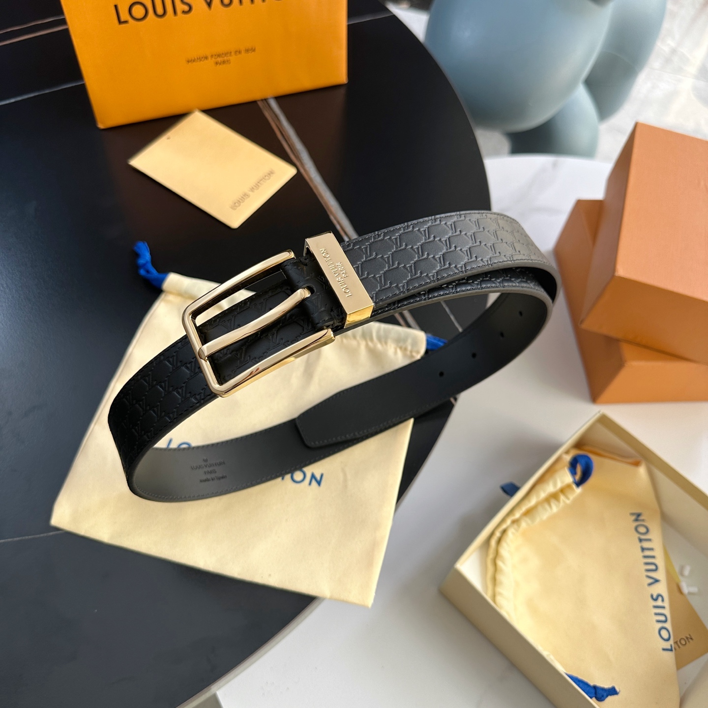 Louis Vuitton Male Basic Belt Cow Leather S-l