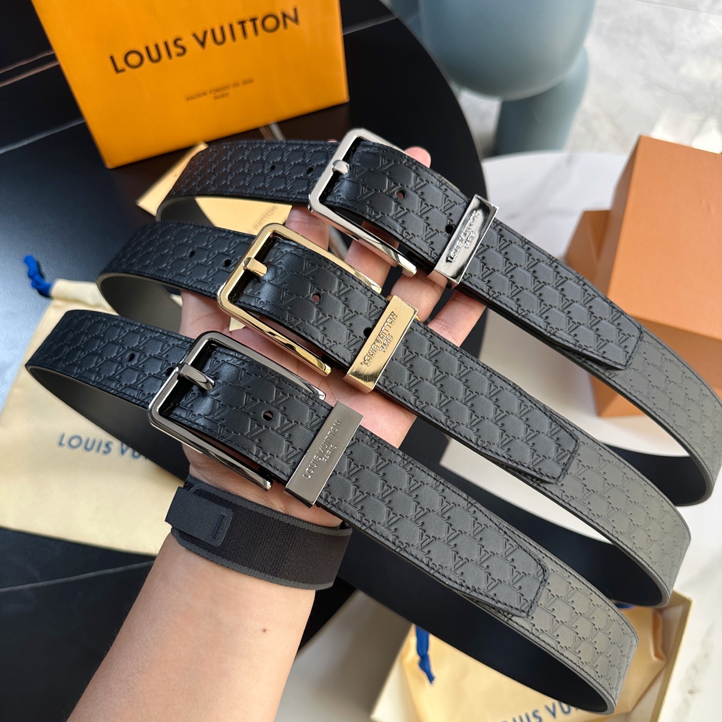 Louis Vuitton Male Basic Belt Cow Leather S-l