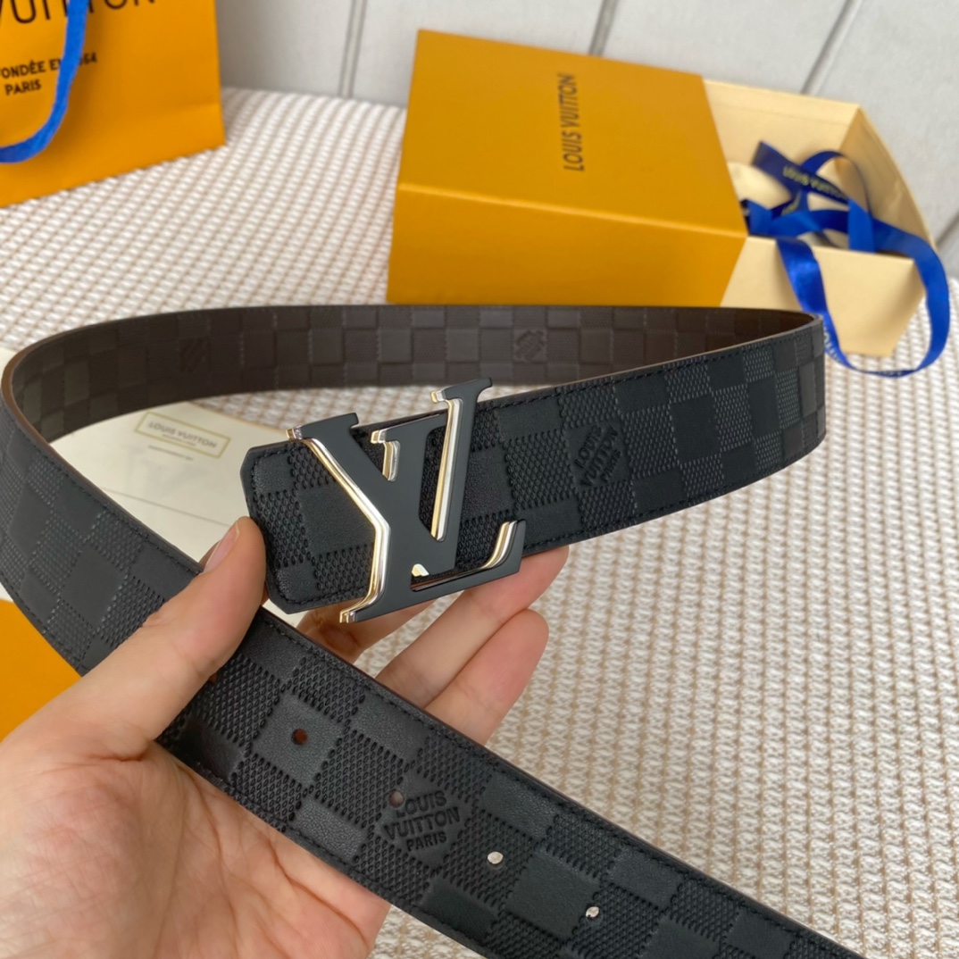 Louis Vuitton Male Leather Belt M-l