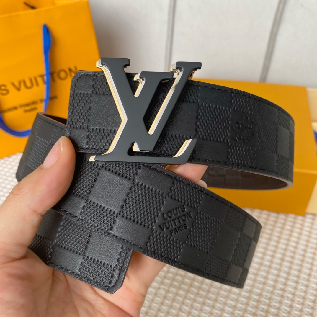Louis Vuitton Male Leather Belt M-l