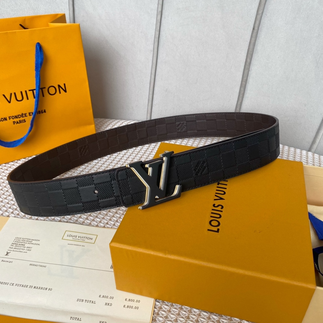 Louis Vuitton Male Leather Belt M-l