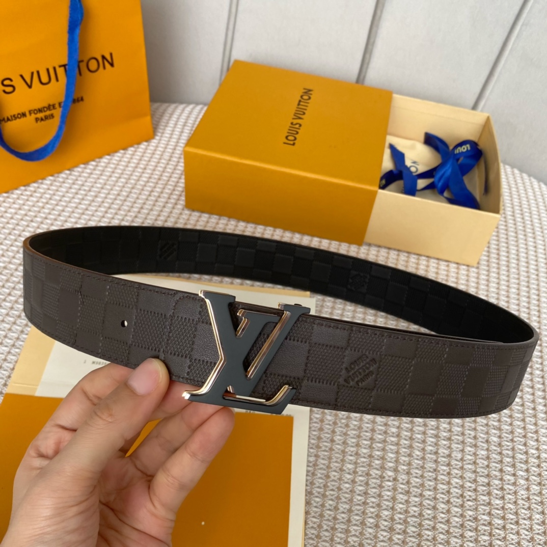 Louis Vuitton Male Leather Belt M-l
