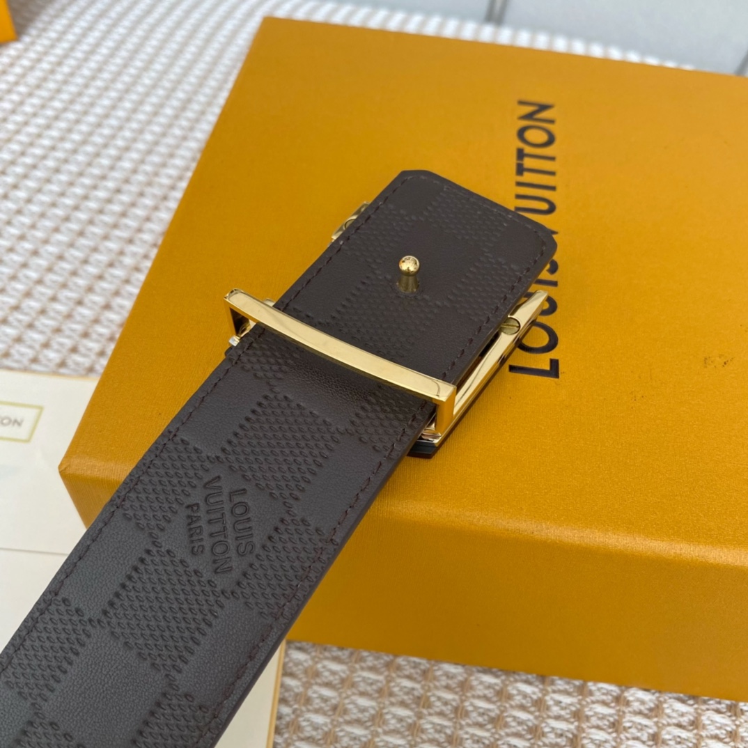 Louis Vuitton Male Leather Belt M-l