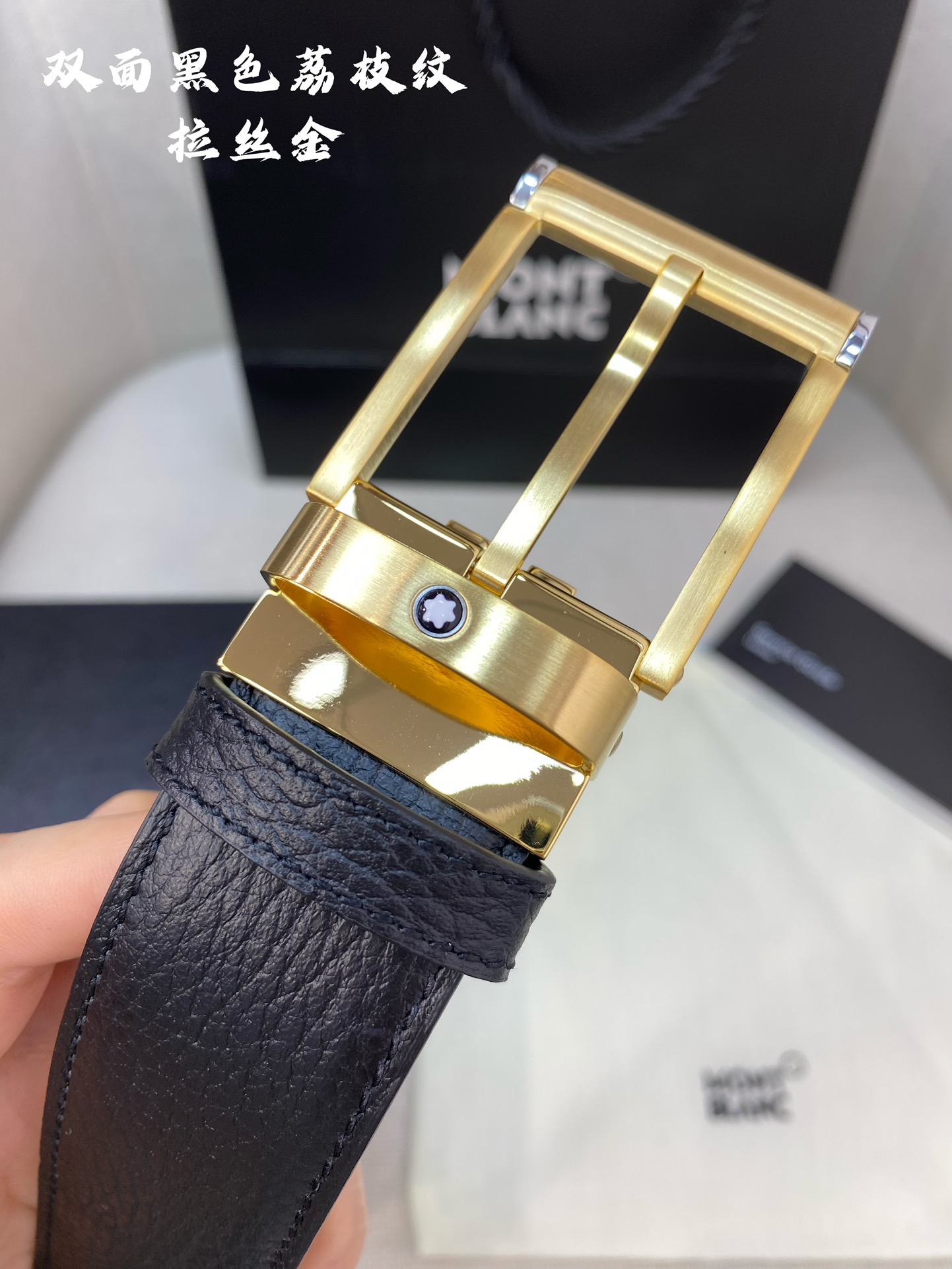 Montblanc Leather Belt Top Grain Leather M-l