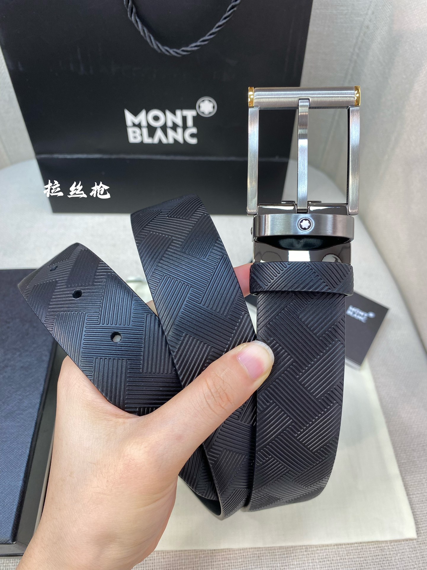 Montblanc Leather Belt Top Grain Leather M-l