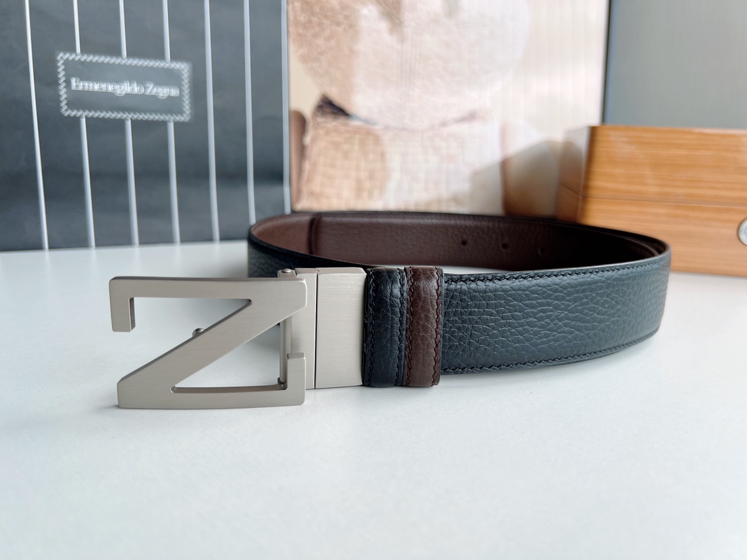 Ermenegildo Zegna Male Leather Belt M