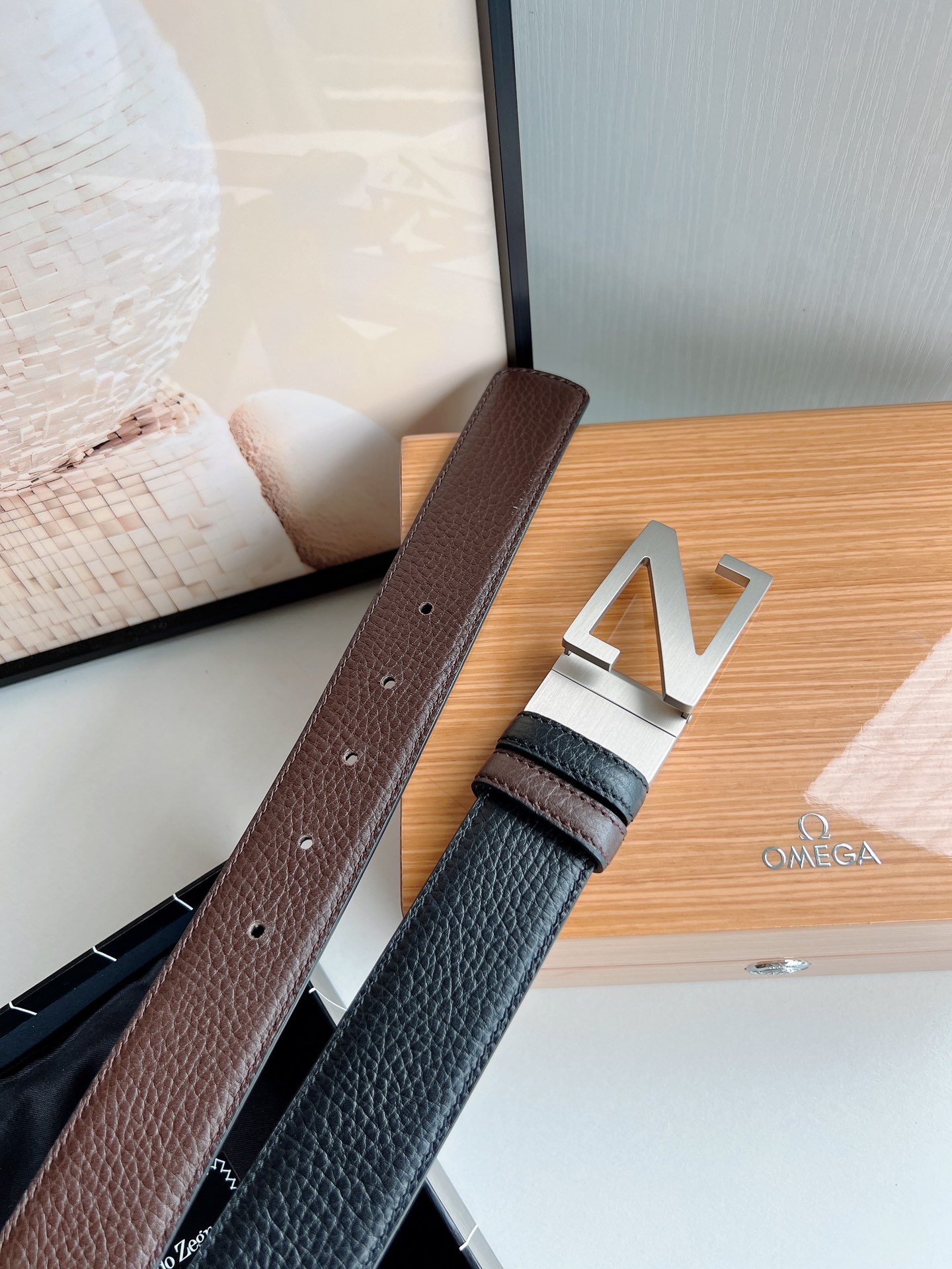 Ermenegildo Zegna Male Leather Belt M