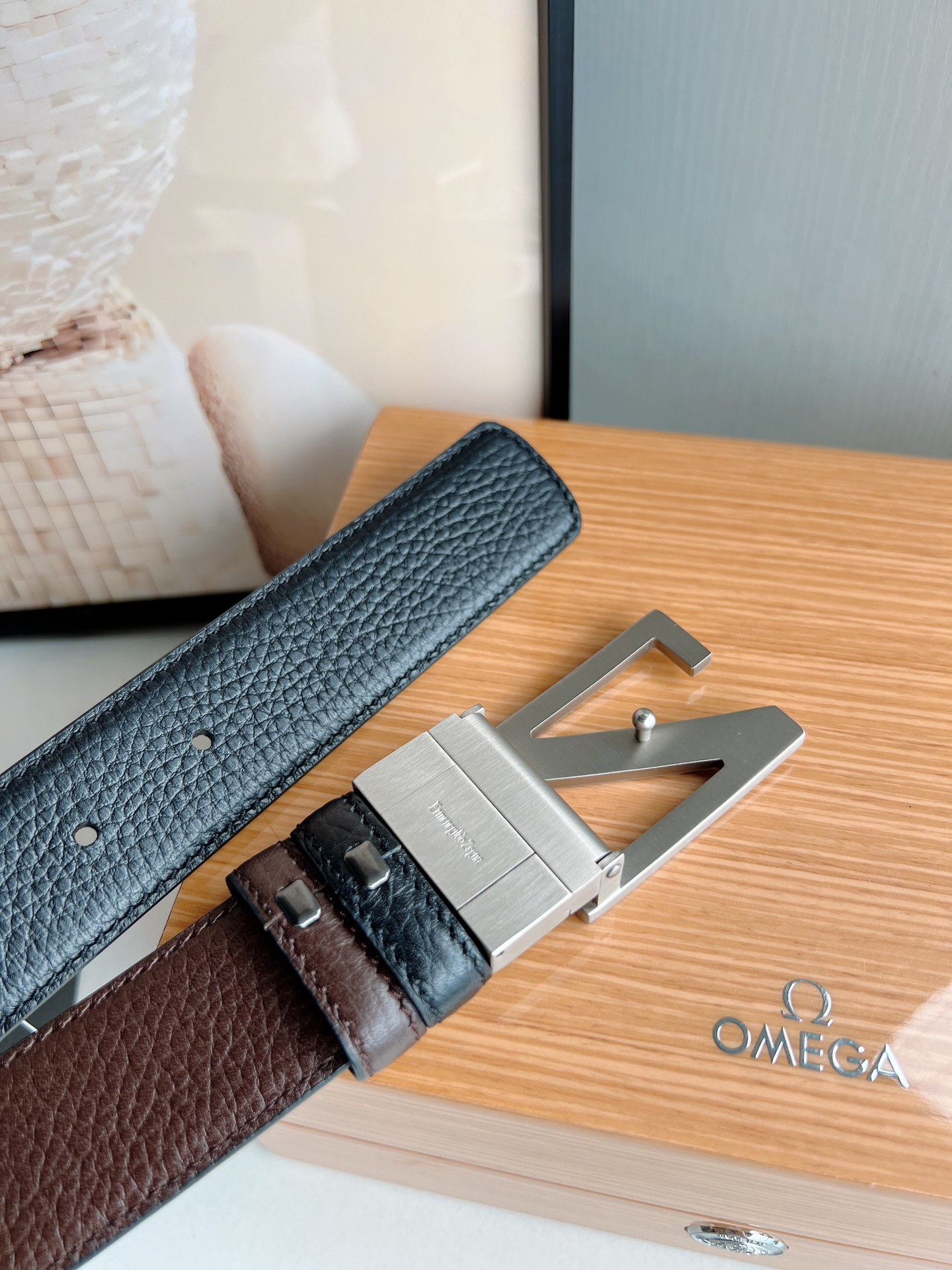 Ermenegildo Zegna Male Leather Belt M
