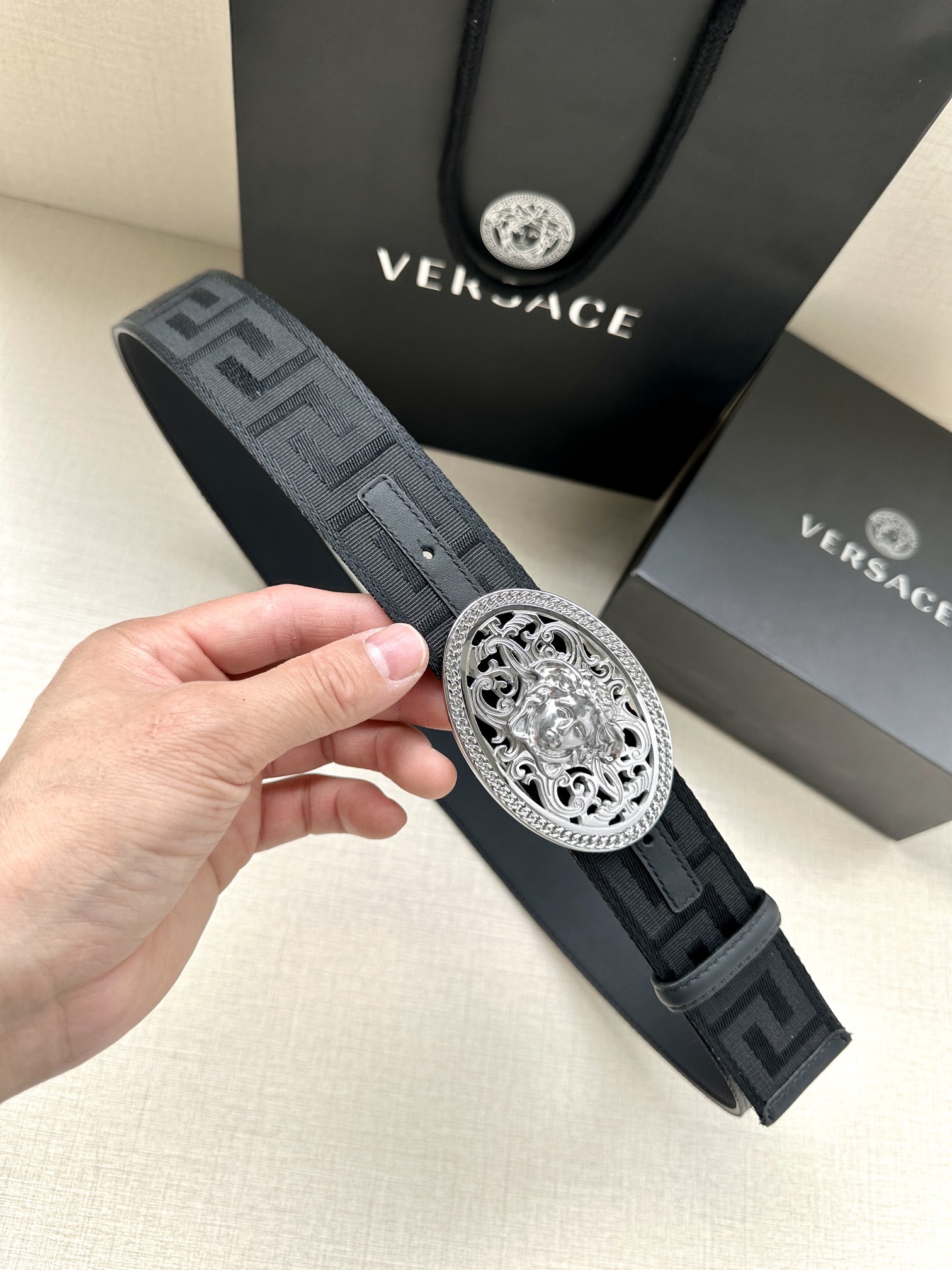 Versace Basic Belt Canvas S-m