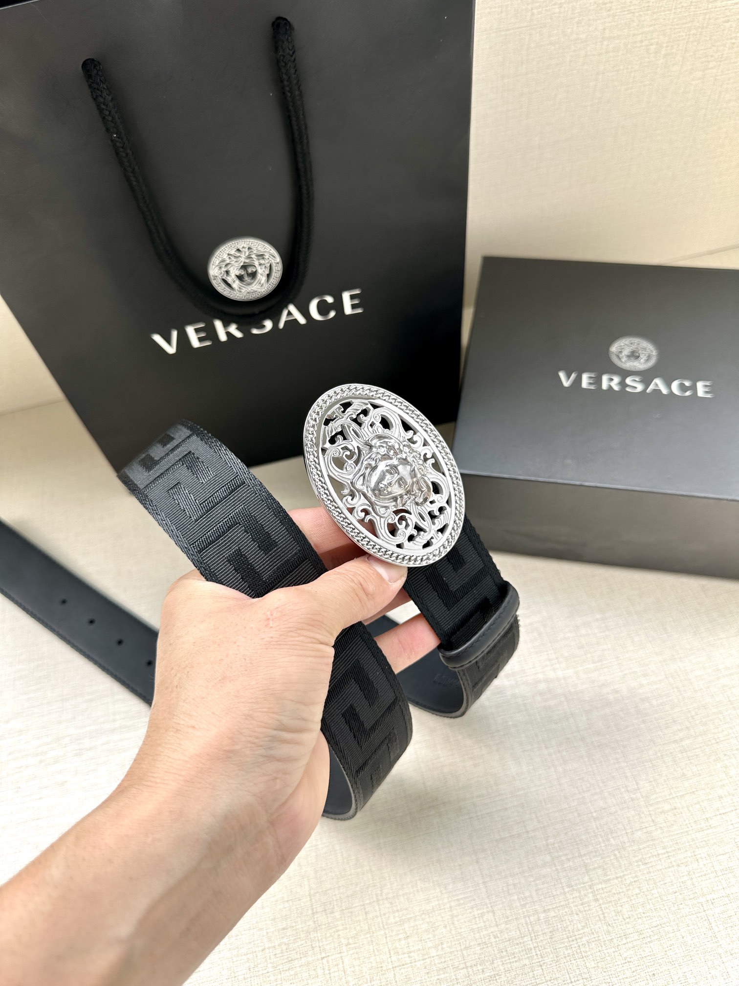 Versace Basic Belt Canvas S-m